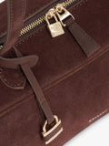 Dune London suede bowling handbag in brown (British brand)