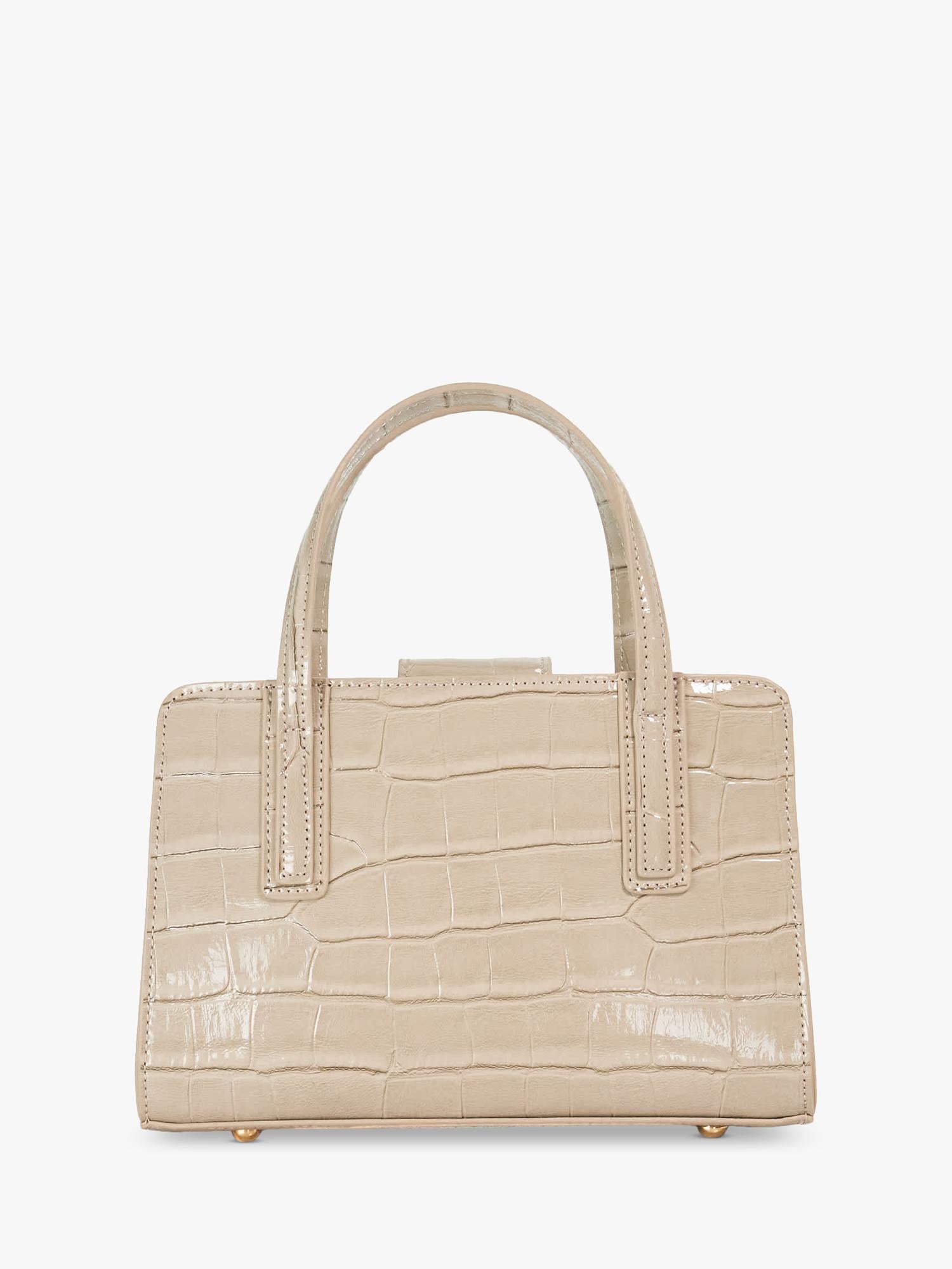 Dune London grey croc-effect grab bag (British brand)
