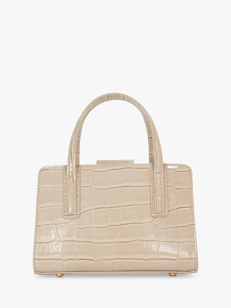 Dune London grey croc-effect grab bag (British brand)