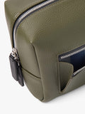 Caroline Gardner large slim wash bag in khaki (British brand)
