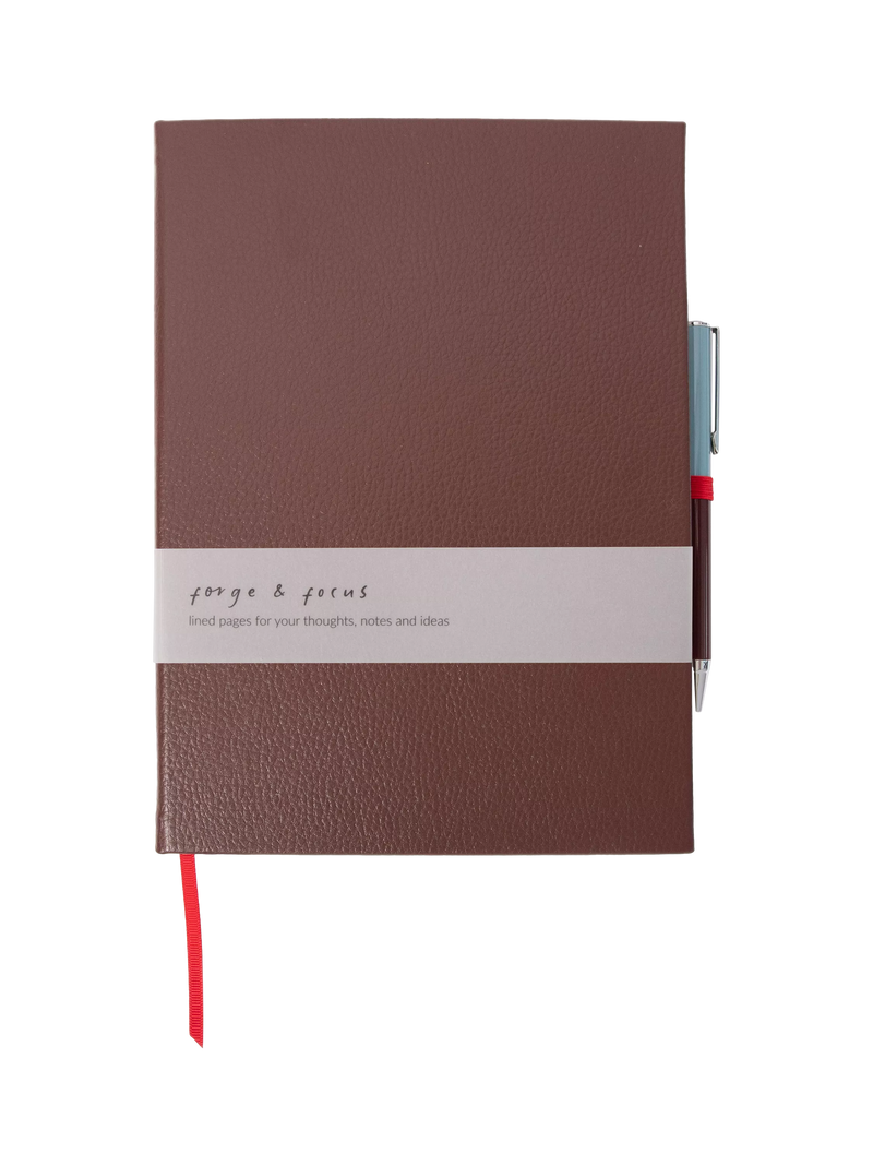 Caroline Gardner notebook and pen set wine, imported from the UK