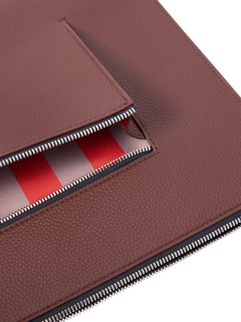 Caroline Gardner 16 inch tech sleeve laptop folio bag wine (British brand)