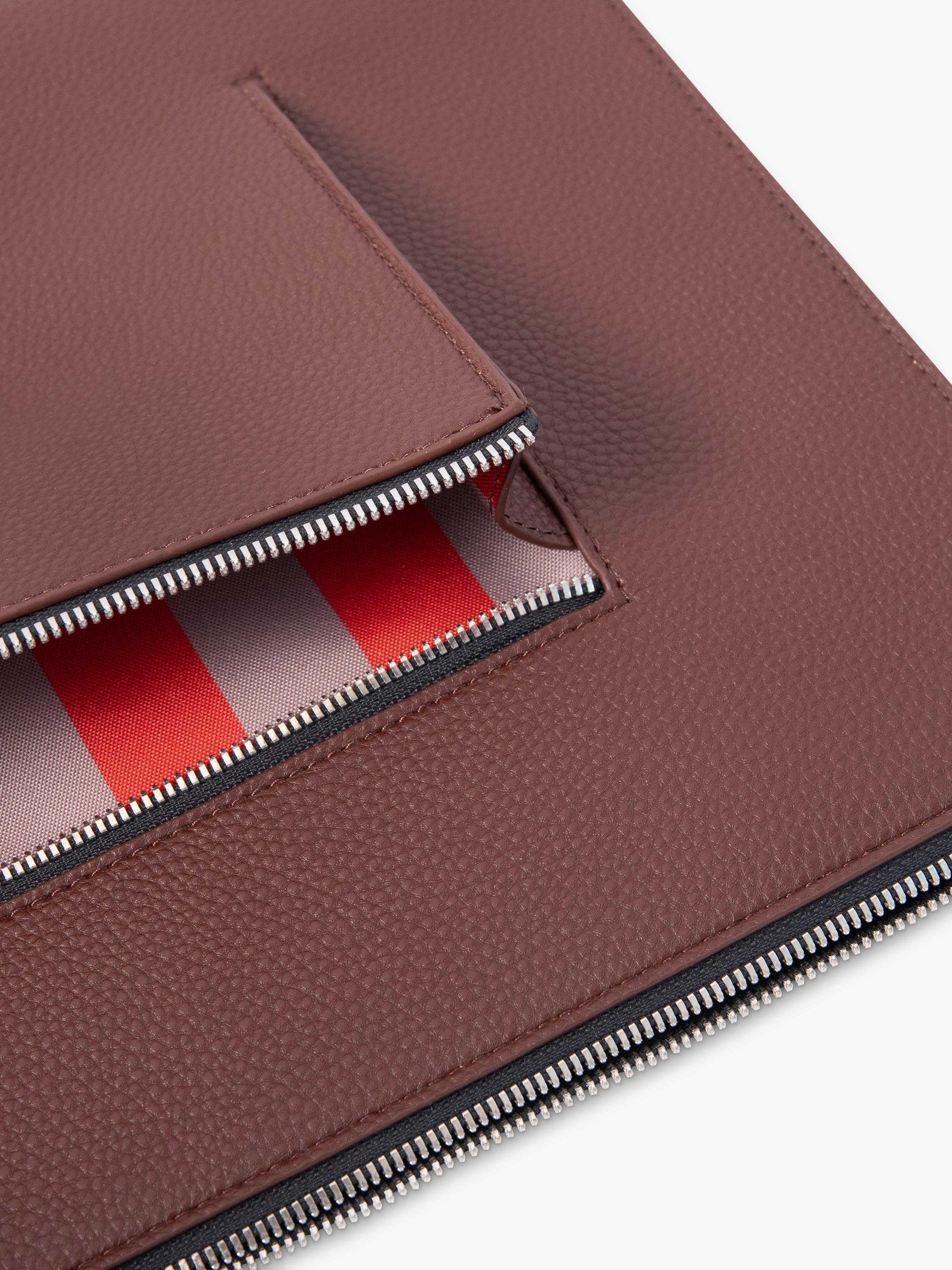 Caroline Gardner 16 inch tech sleeve laptop folio bag wine (British brand)