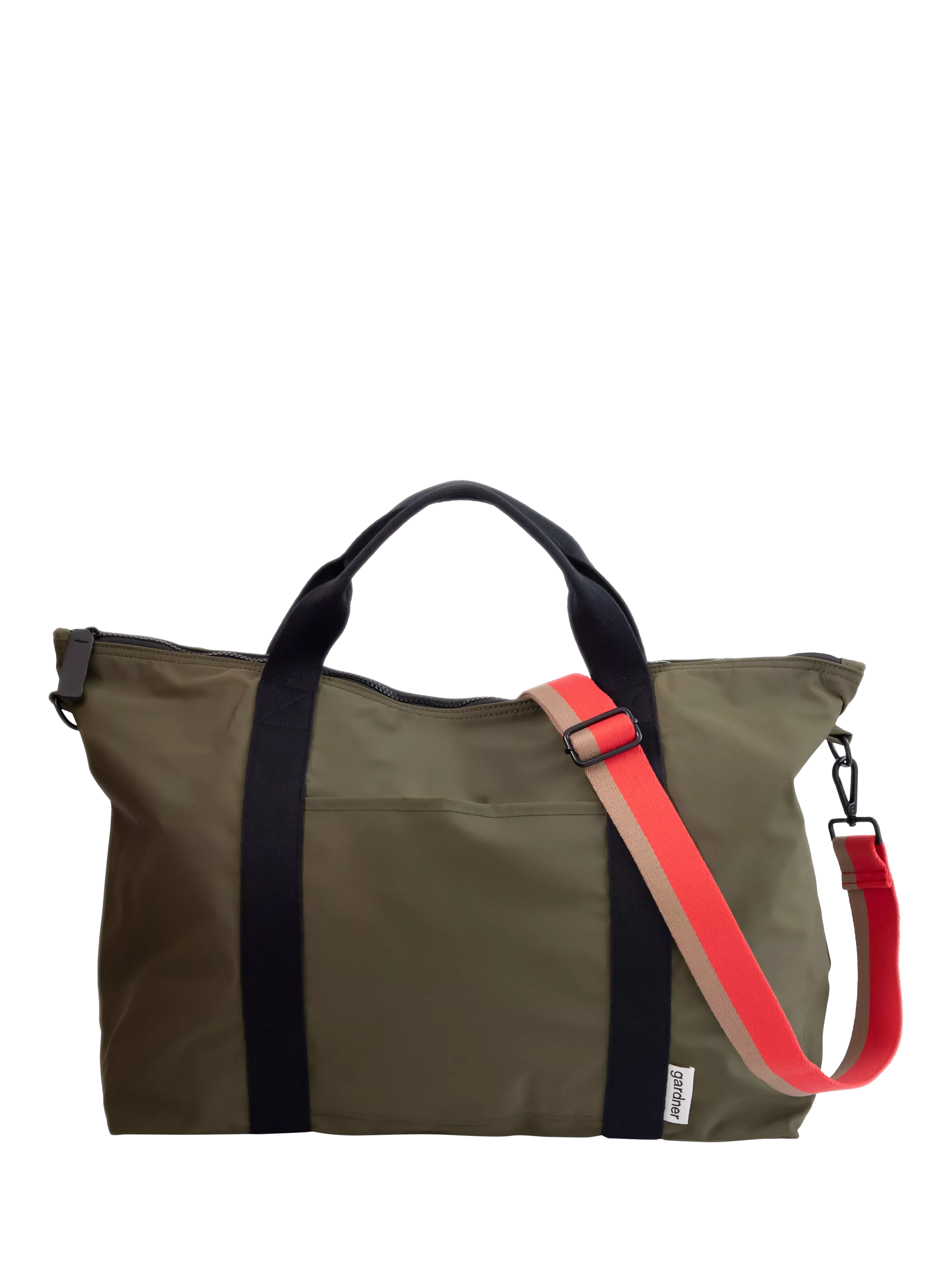 Caroline Gardner khaki duffle bag, UK version