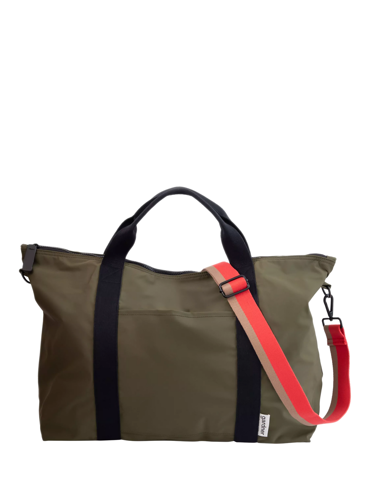 Caroline Gardner khaki duffle bag, UK version
