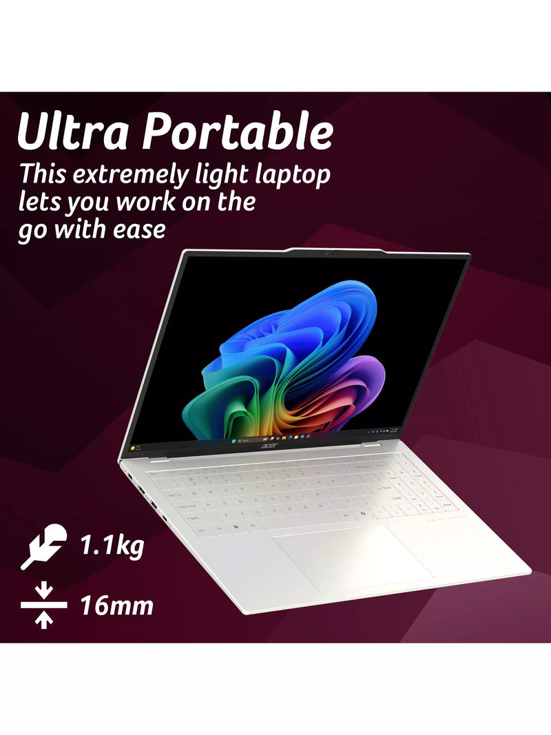Acer Swift Air 16 silver laptop - British product