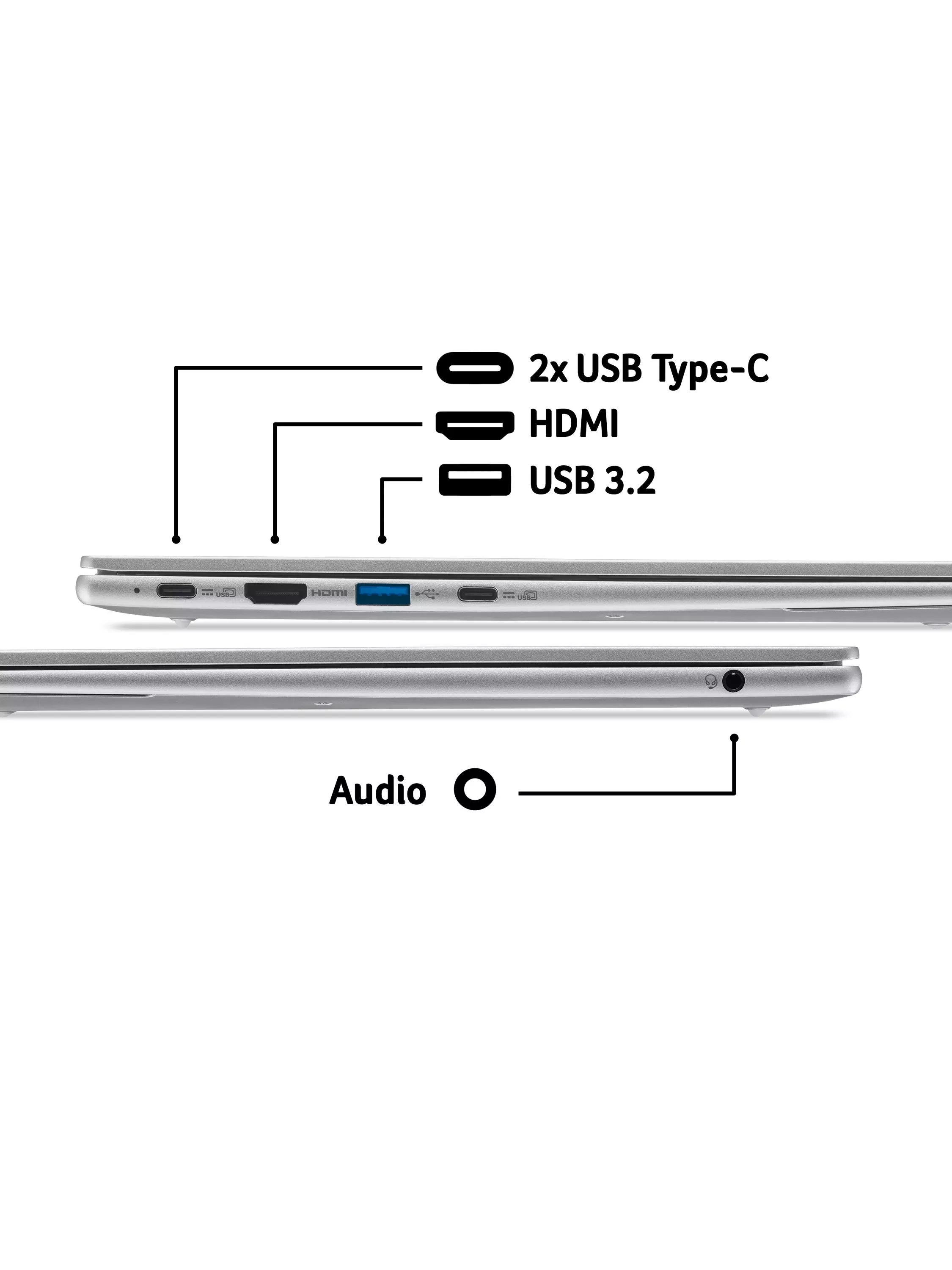 Acer Swift Air 16 silver laptop - British product