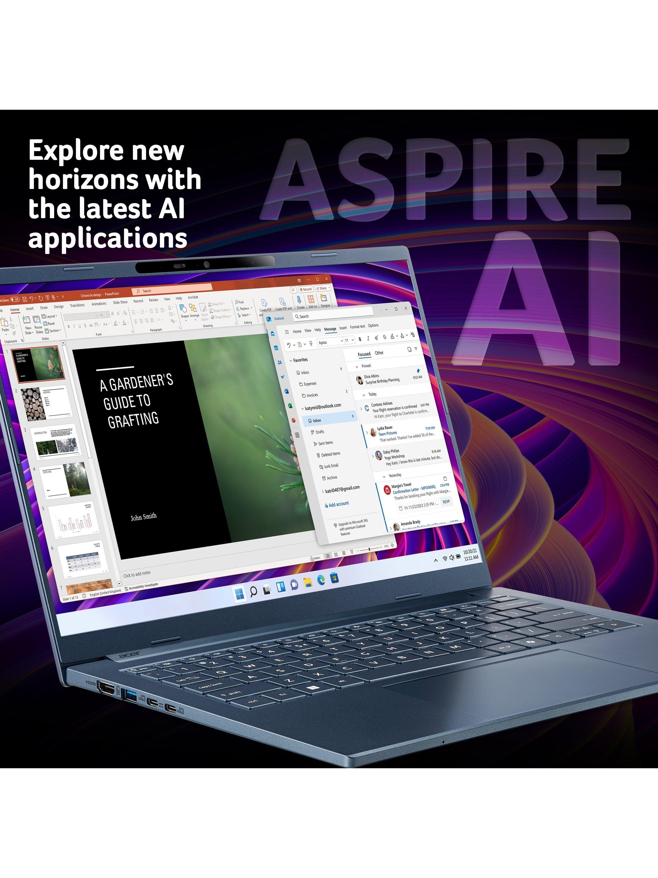 Acer Aspire 14 AI laptop 14 inch, UK version