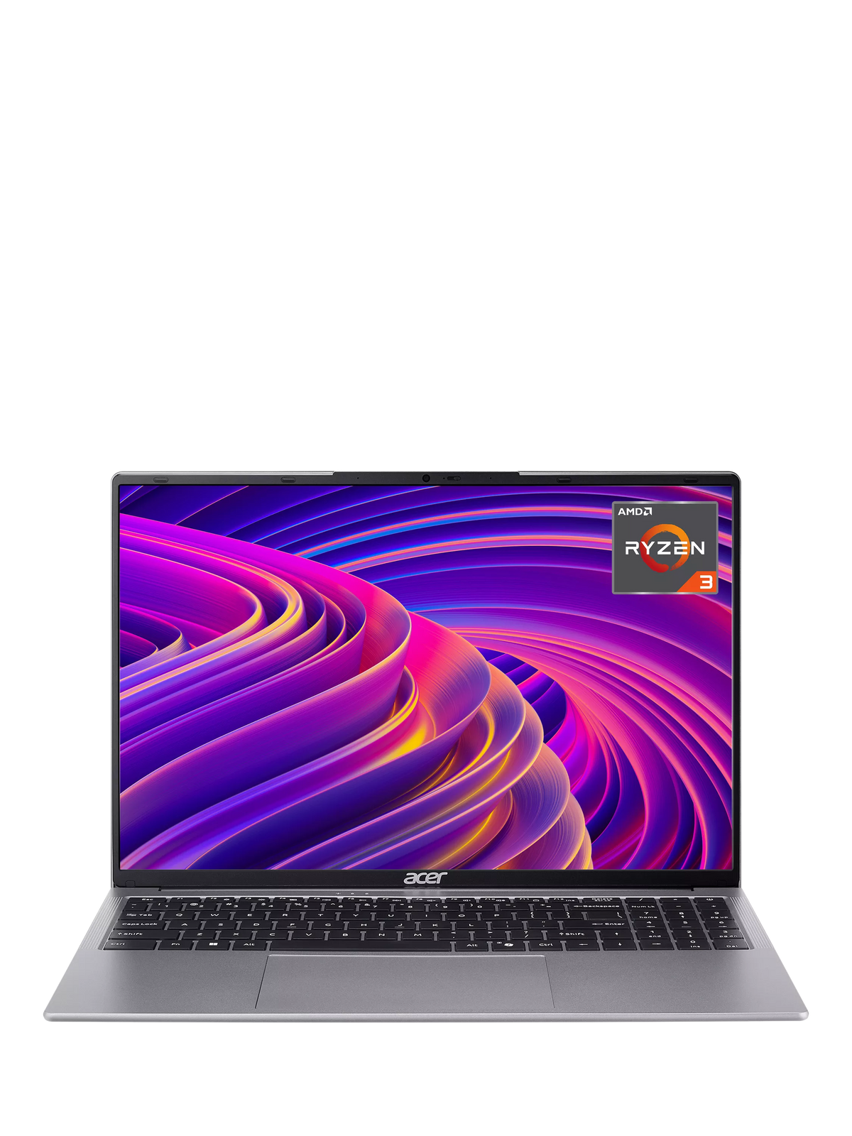 Acer Aspire Lite 15 laptop with AMD Ryzen 3 in silver - British product