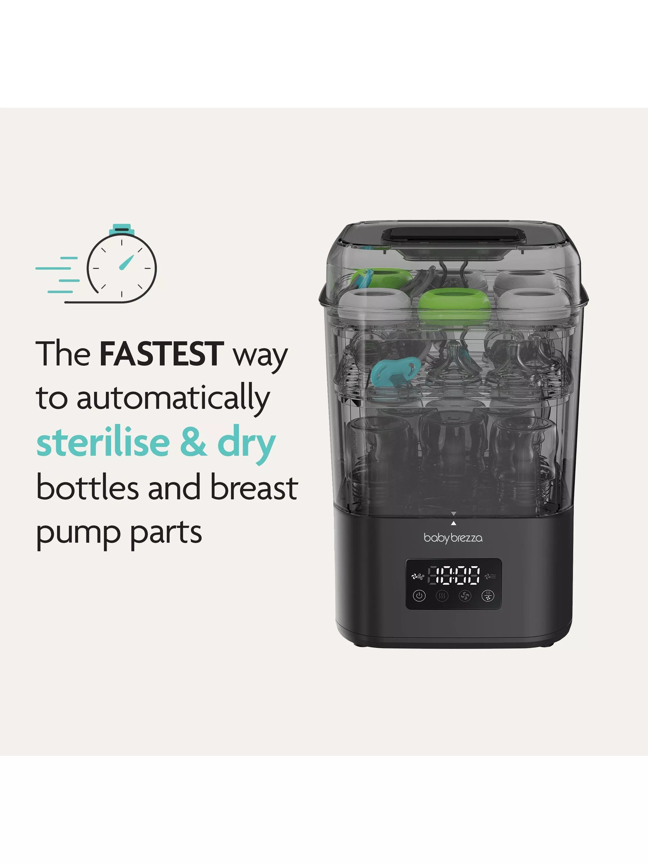 Baby Brezza SuperQuick steriliser dryer Black - British product