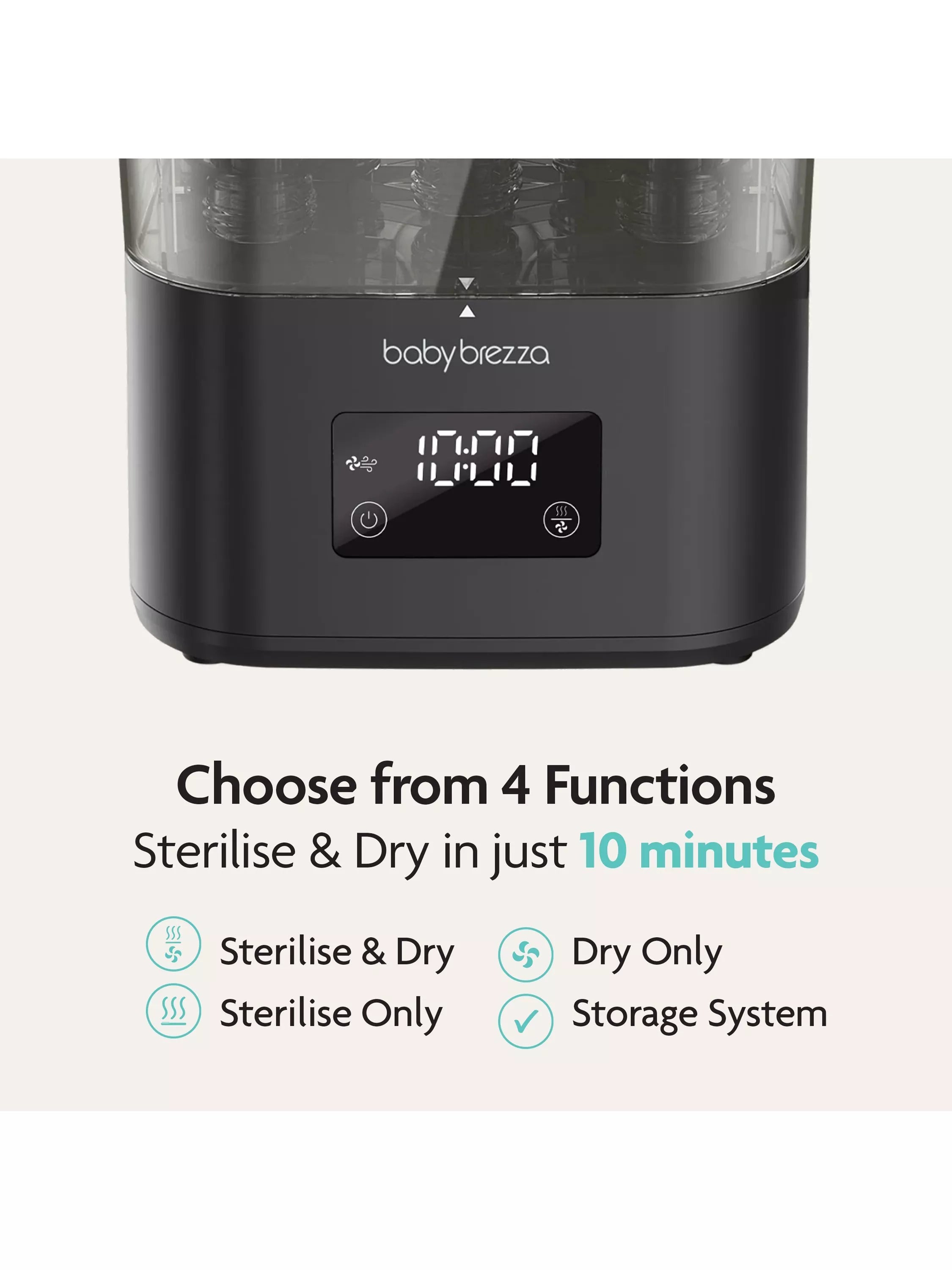 Baby Brezza SuperQuick steriliser dryer Black - British product