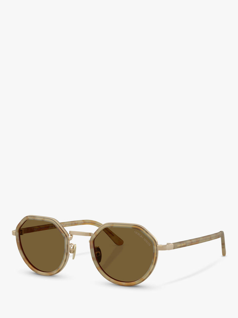 Giorgio Armani unisex round sunglasses brown frame, UK version