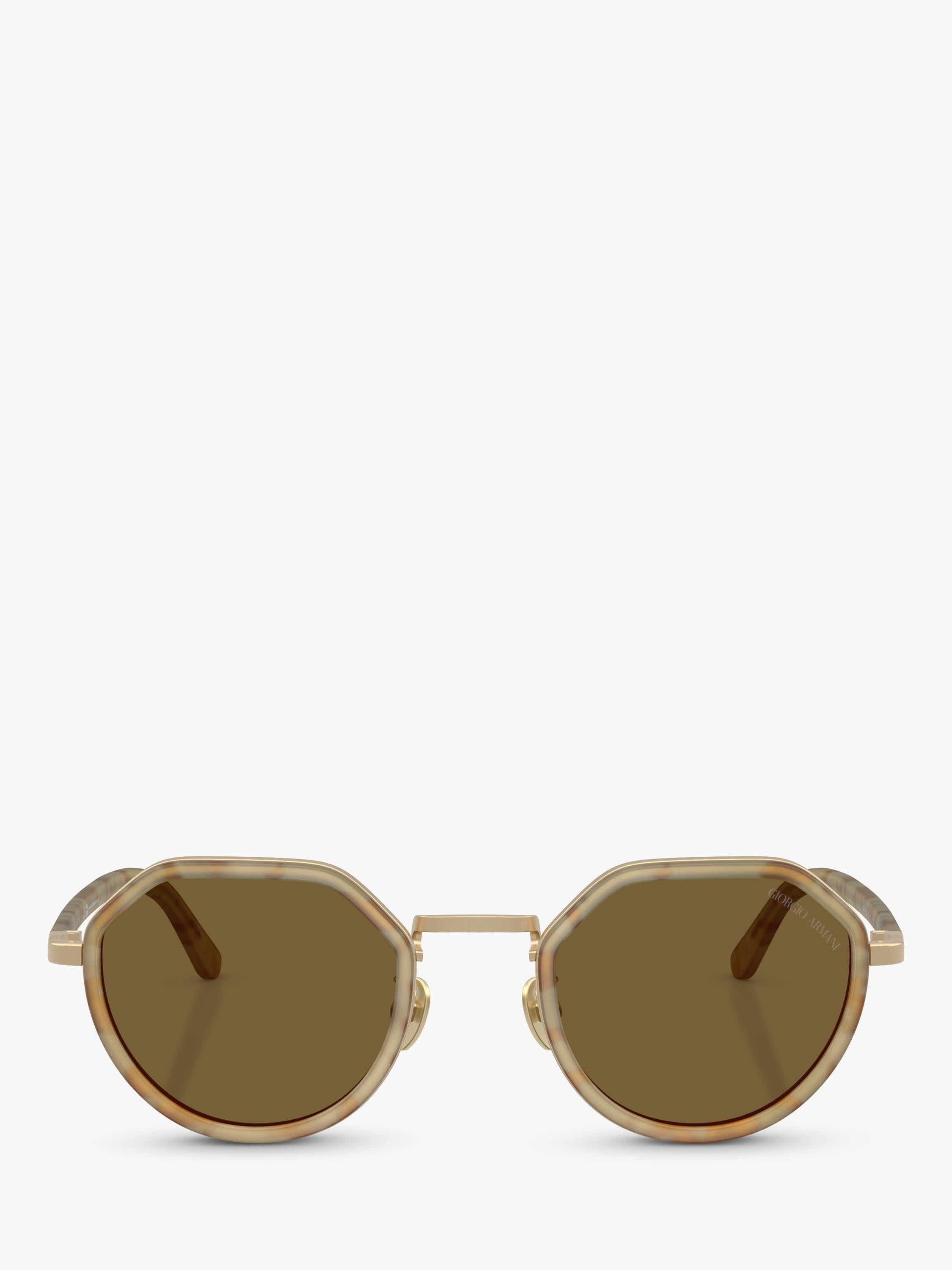Giorgio Armani unisex round sunglasses brown frame, UK version