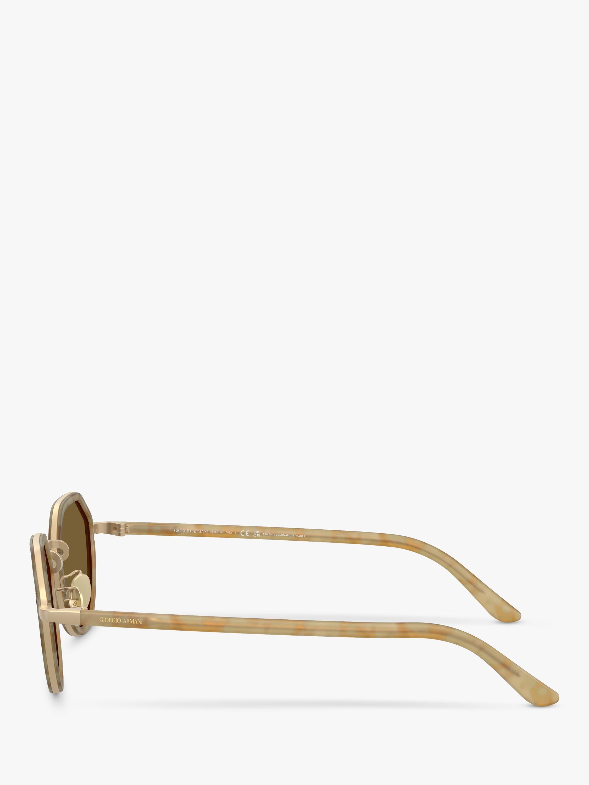Giorgio Armani unisex round sunglasses brown frame, UK version
