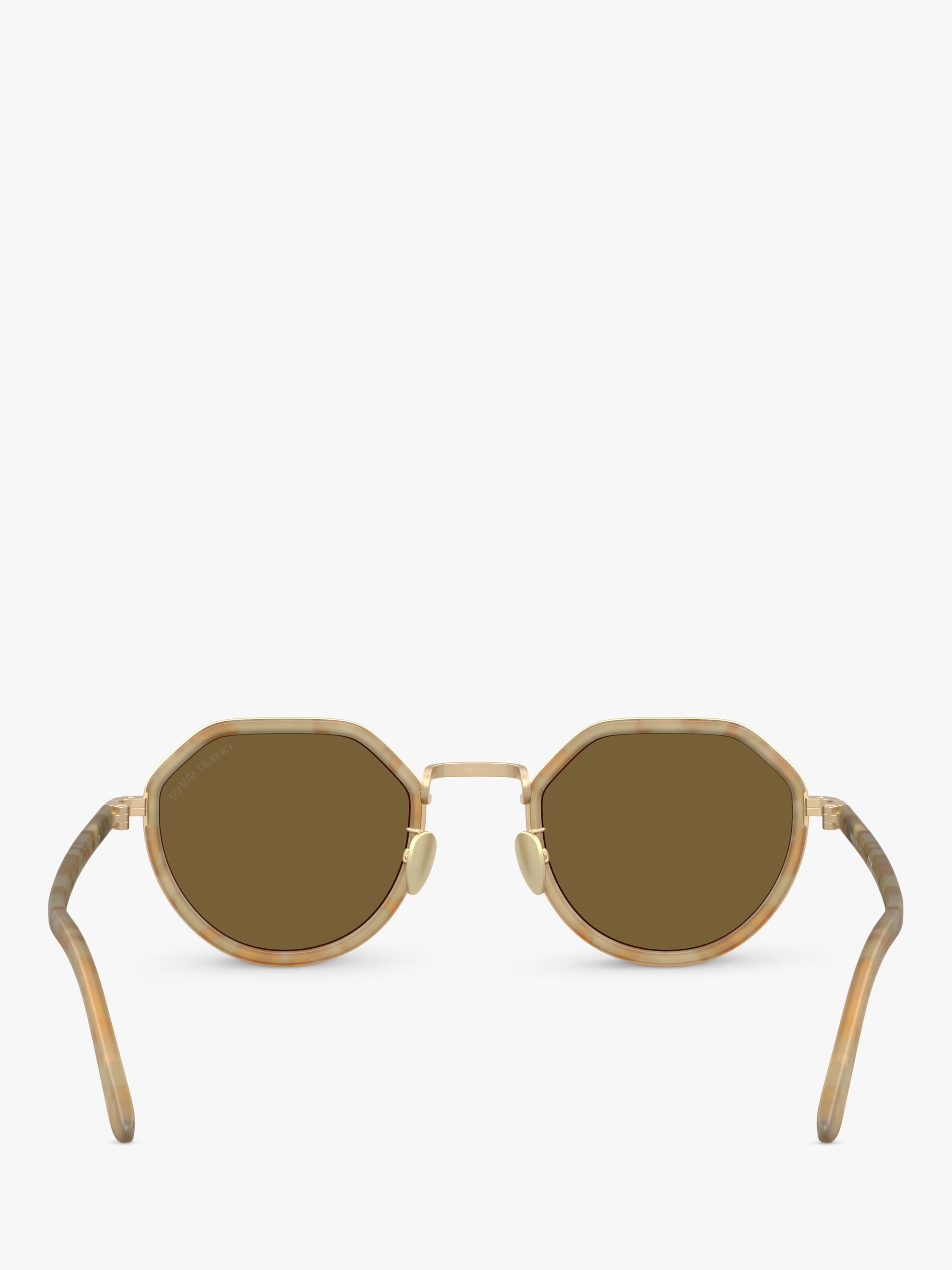 Giorgio Armani unisex round sunglasses brown frame, UK version