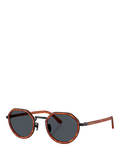 Giorgio Armani unisex round sunglasses brown frame, UK version