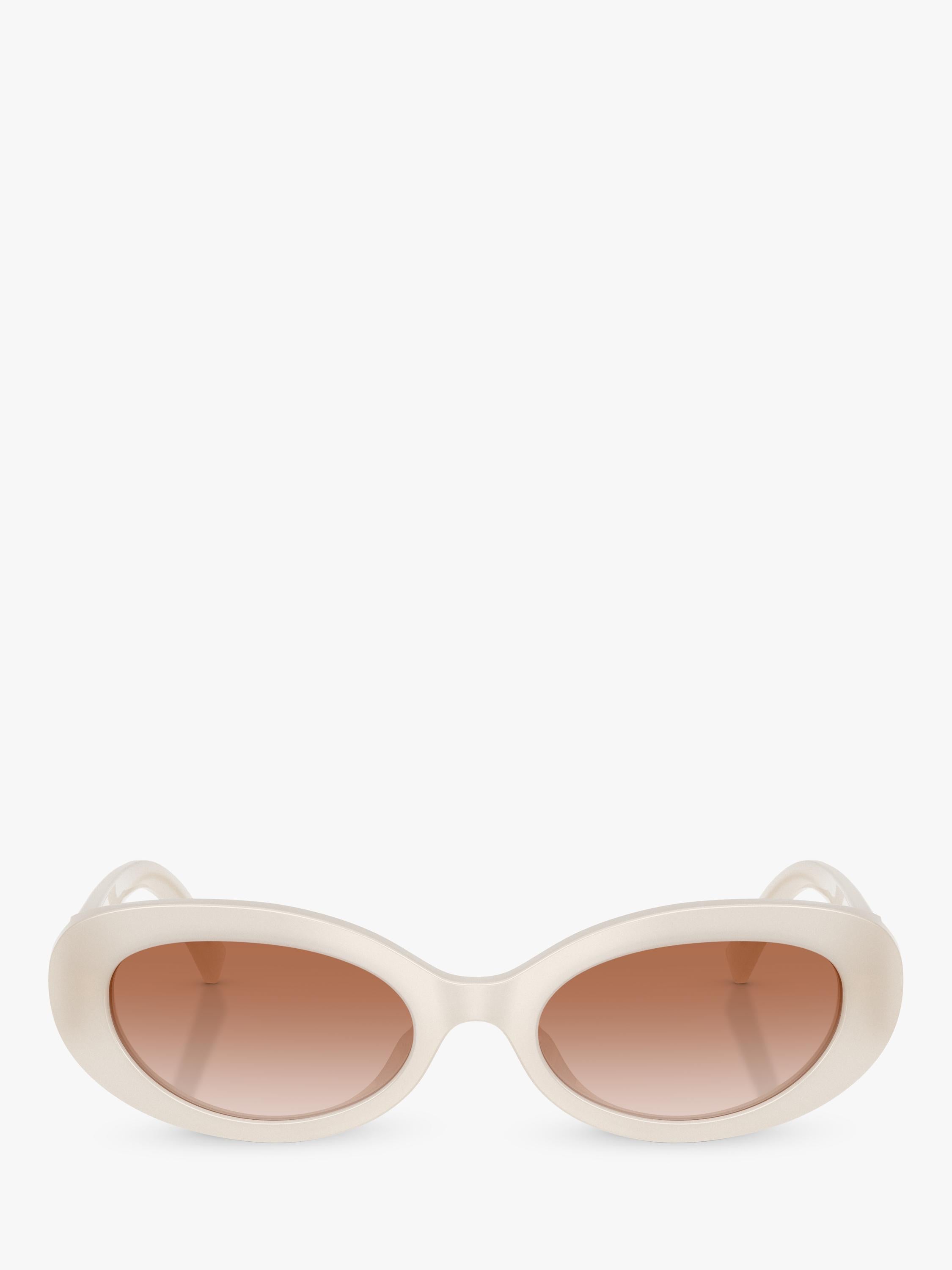 Dolce & Gabbana oval sunglasses white frame gradient lenses (British brand)
