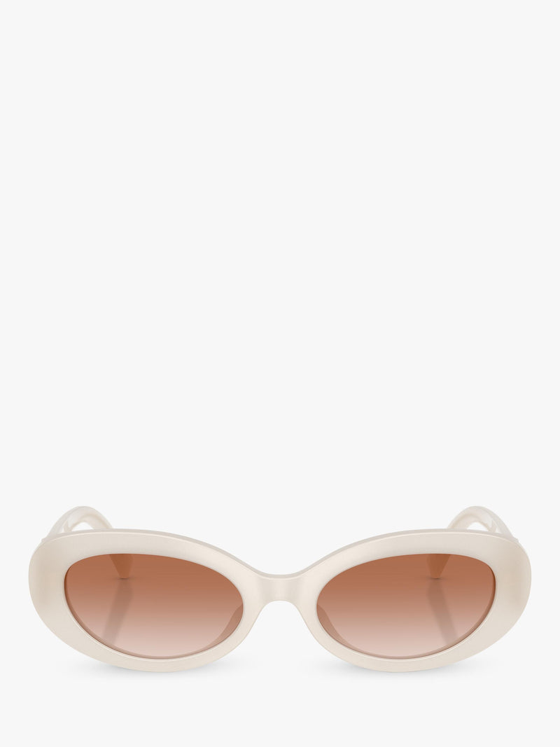 Dolce & Gabbana oval sunglasses white frame gradient lenses (British brand)