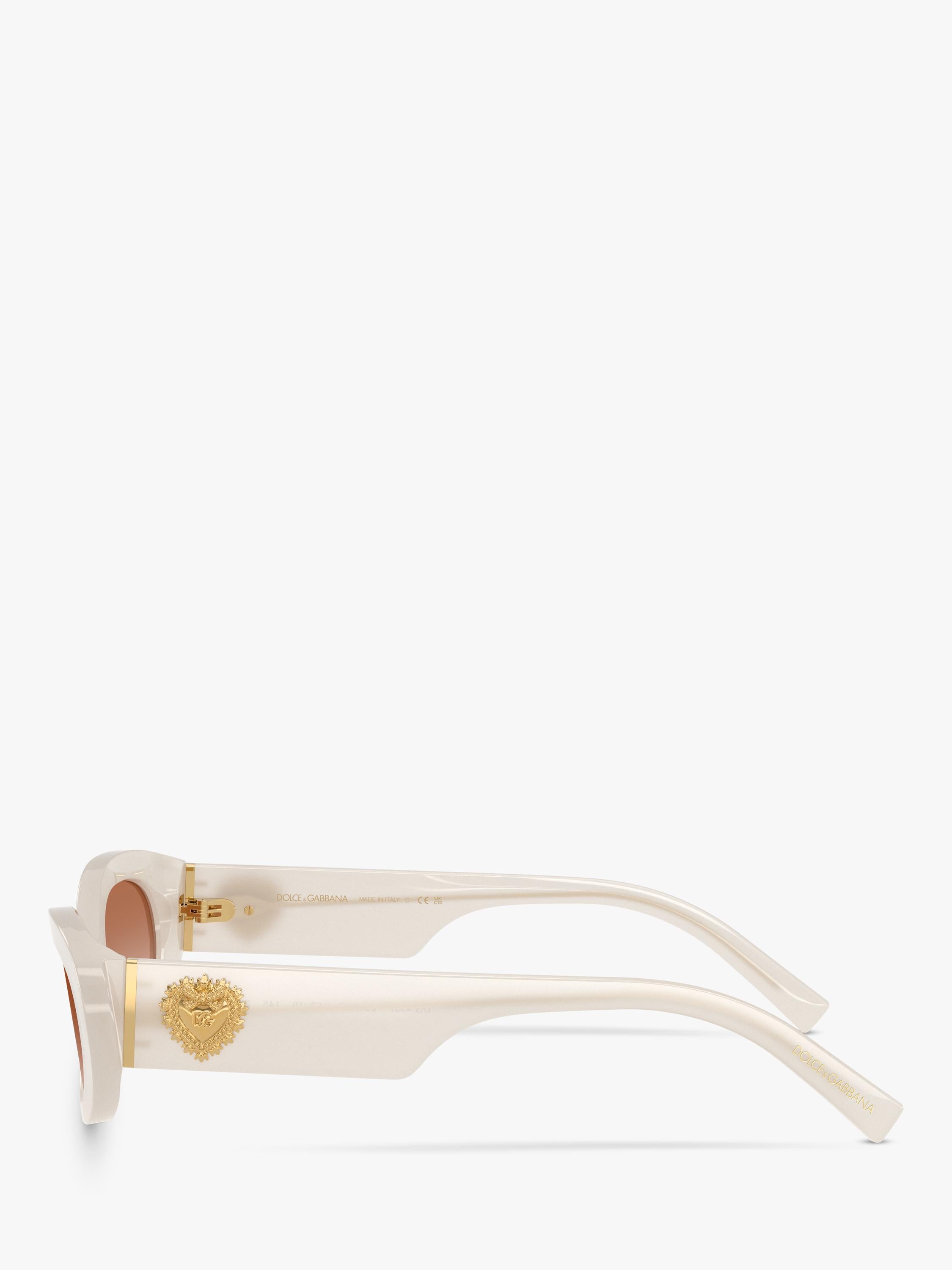 Dolce & Gabbana oval sunglasses white frame gradient lenses (British brand)