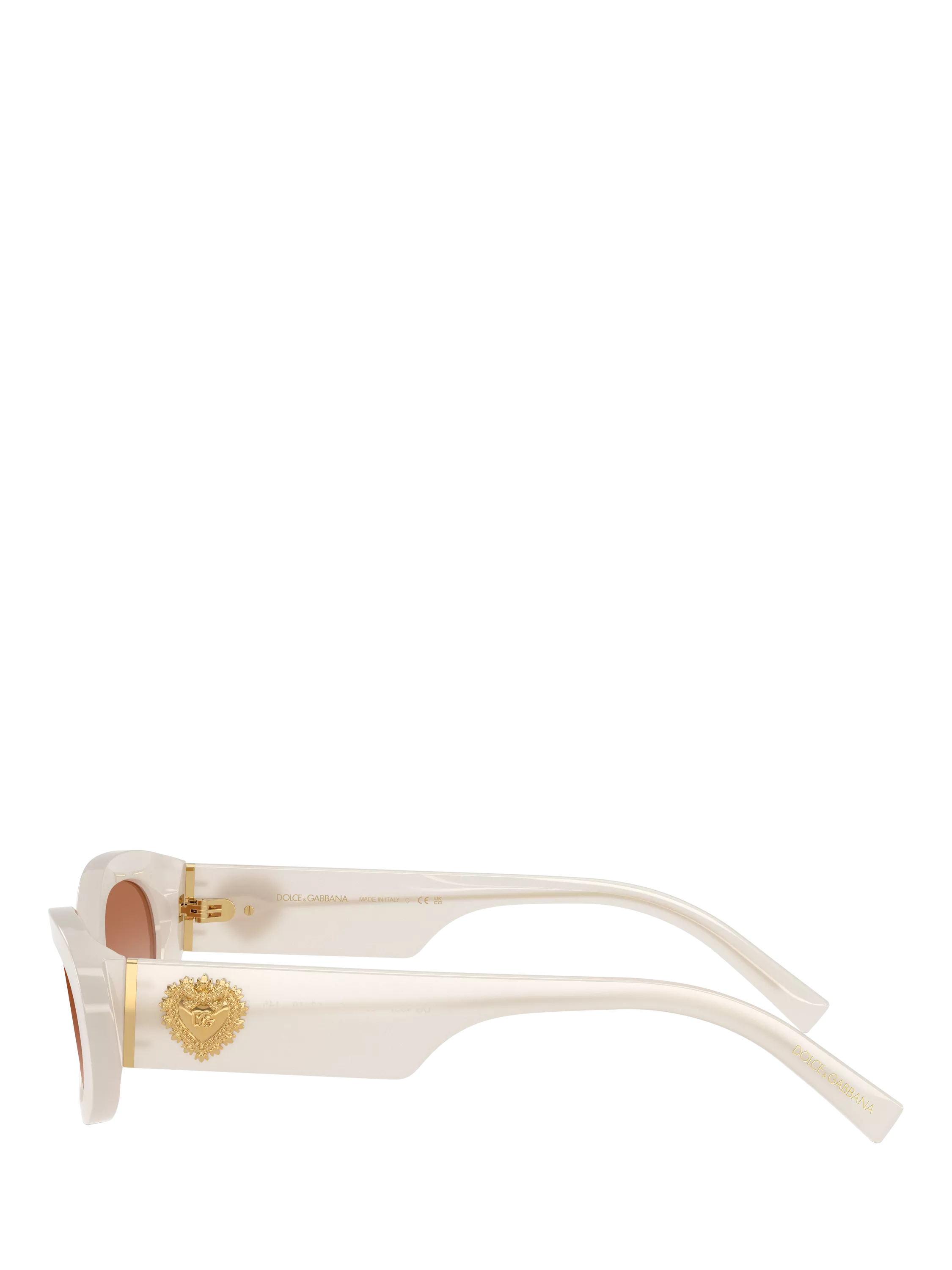 Dolce & Gabbana oval sunglasses white frame gradient lenses (British brand)