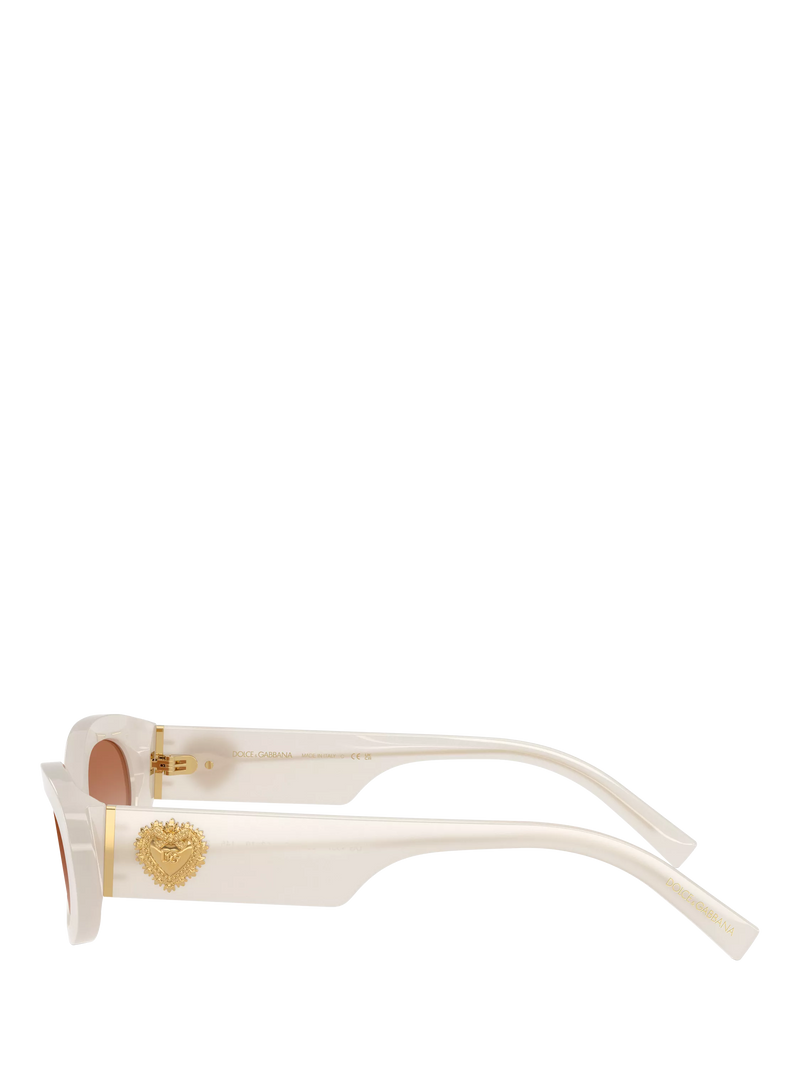Dolce & Gabbana oval sunglasses white frame gradient lenses (British brand)
