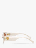 Dolce & Gabbana oval sunglasses white frame gradient lenses (British brand)