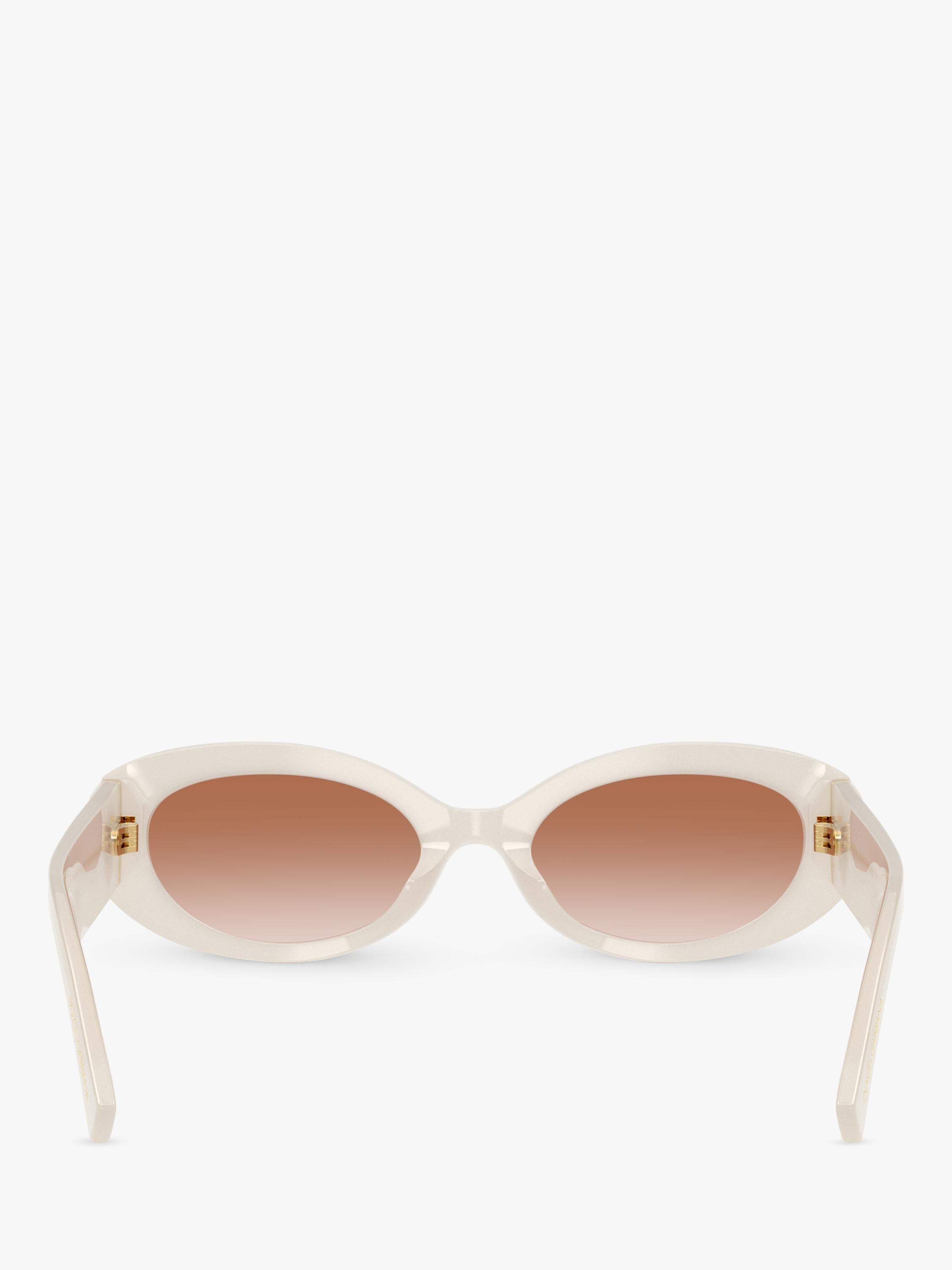 Dolce & Gabbana oval sunglasses white frame gradient lenses (British brand)