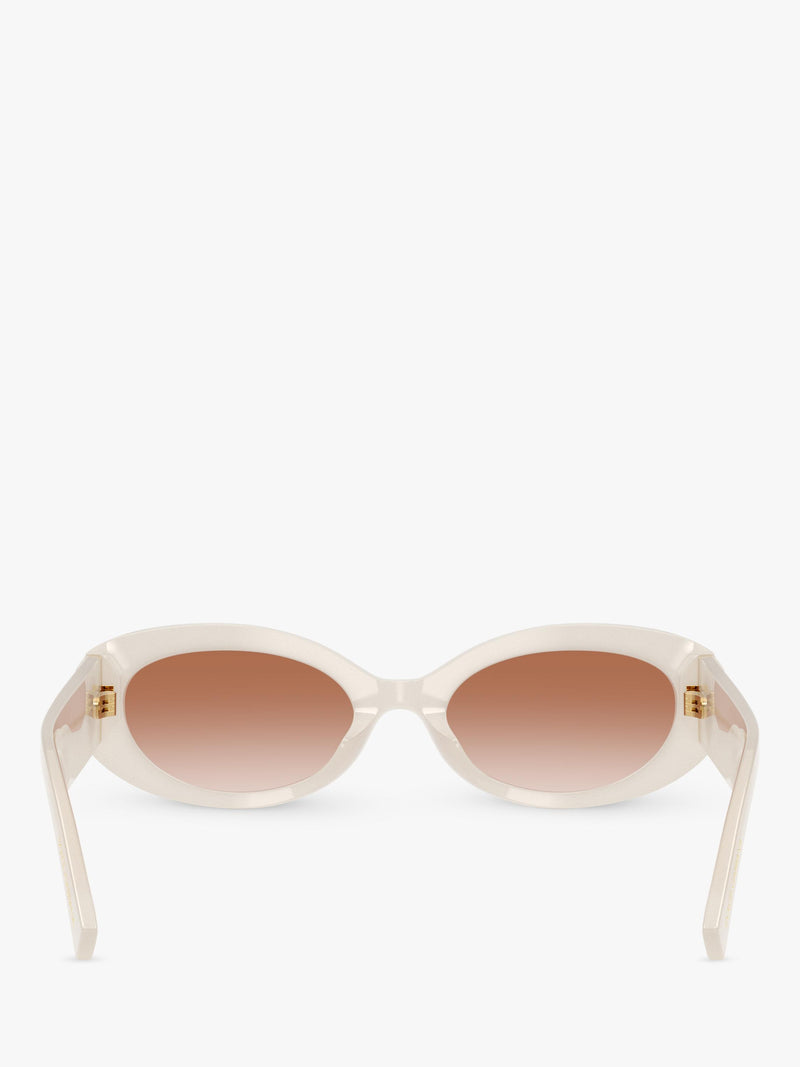 Dolce & Gabbana oval sunglasses white frame gradient lenses (British brand)