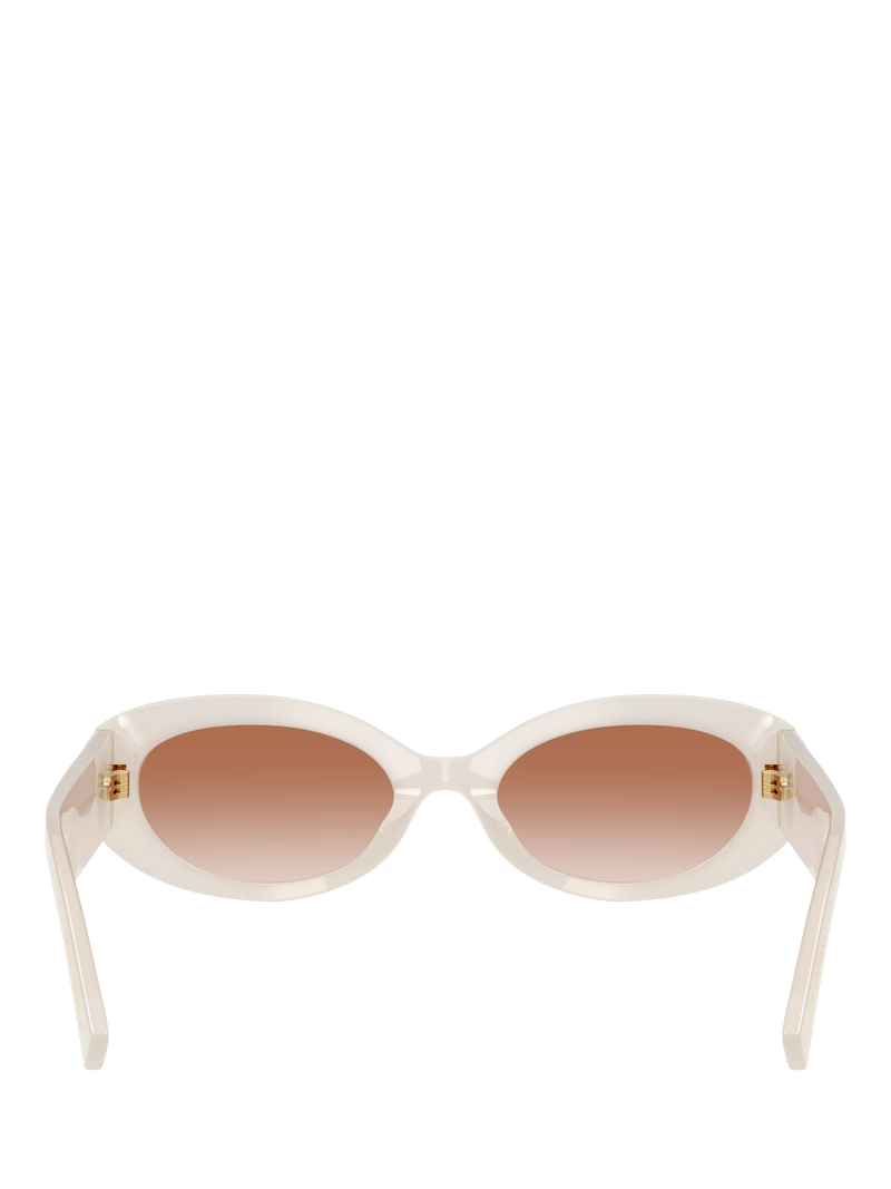 Dolce & Gabbana oval sunglasses white frame gradient lenses (British brand)