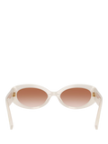 Dolce & Gabbana oval sunglasses white frame gradient lenses (British brand)