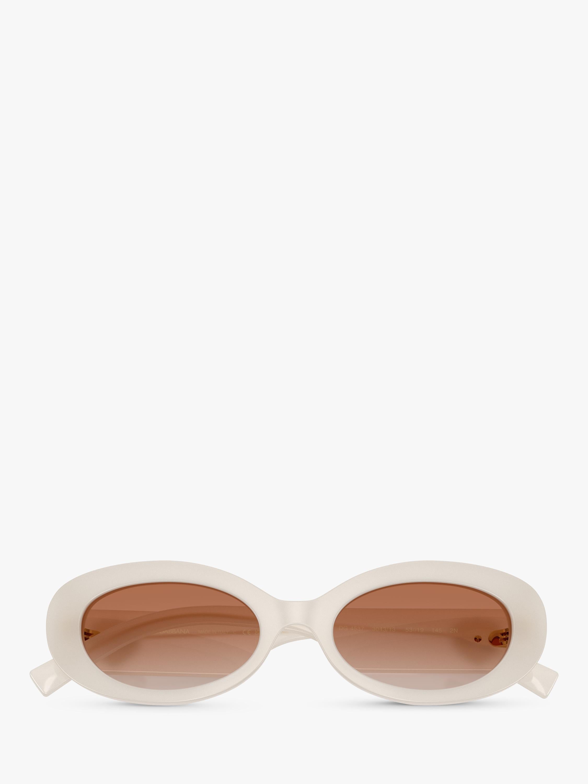 Dolce & Gabbana oval sunglasses white frame gradient lenses (British brand)