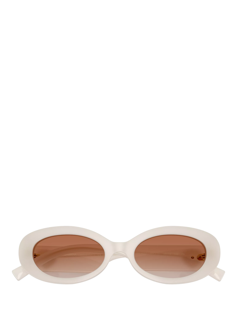 Dolce & Gabbana oval sunglasses white frame gradient lenses (British brand)