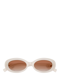 Dolce & Gabbana oval sunglasses white frame gradient lenses (British brand)