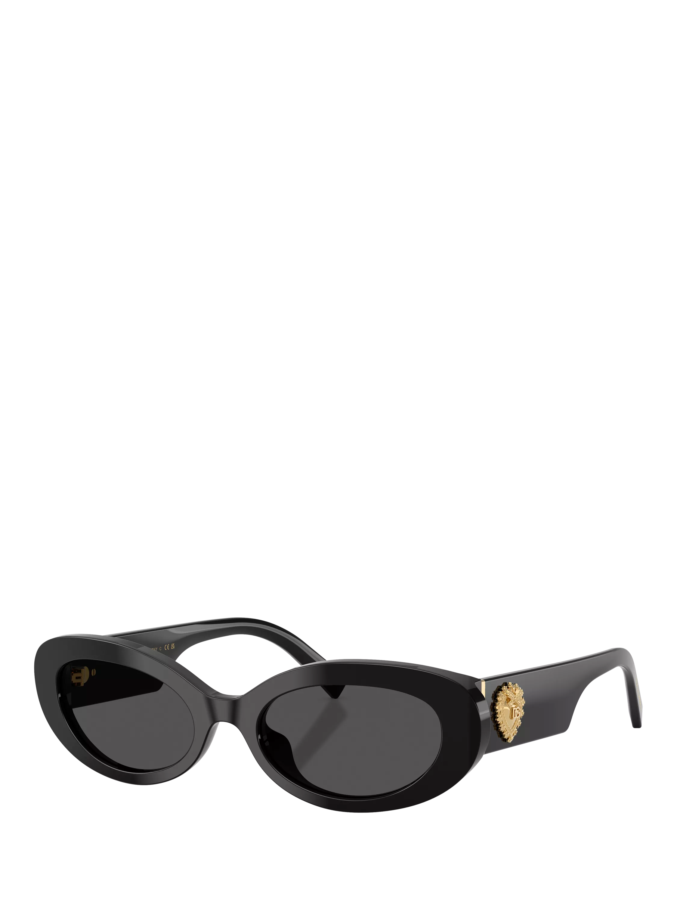Dolce & Gabbana oval sunglasses black grey 53mm, UK version