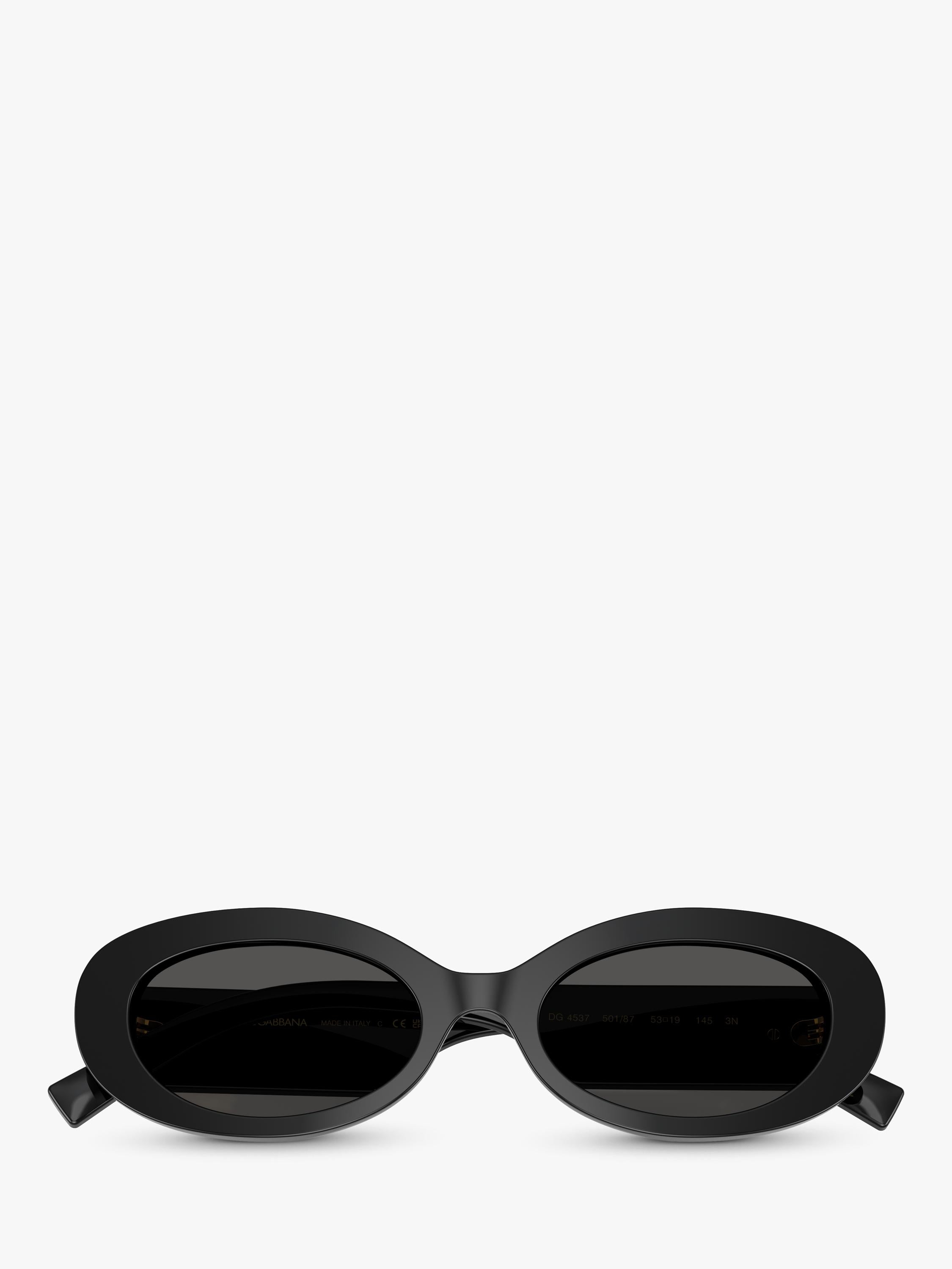 Dolce & Gabbana oval sunglasses black grey 53mm, UK version