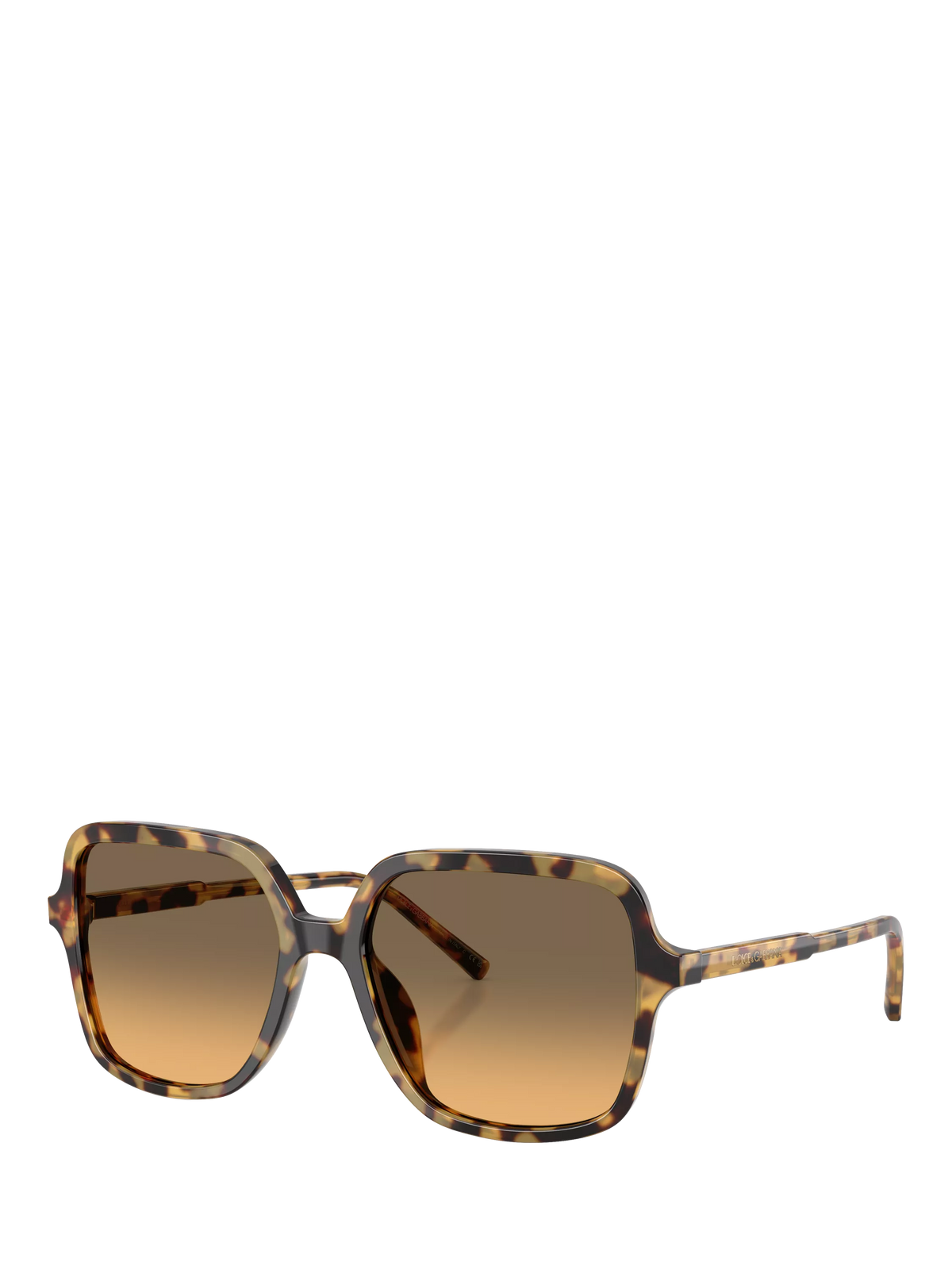 Dolce & Gabbana square sunglasses yellow Havana brown gradient, UK version