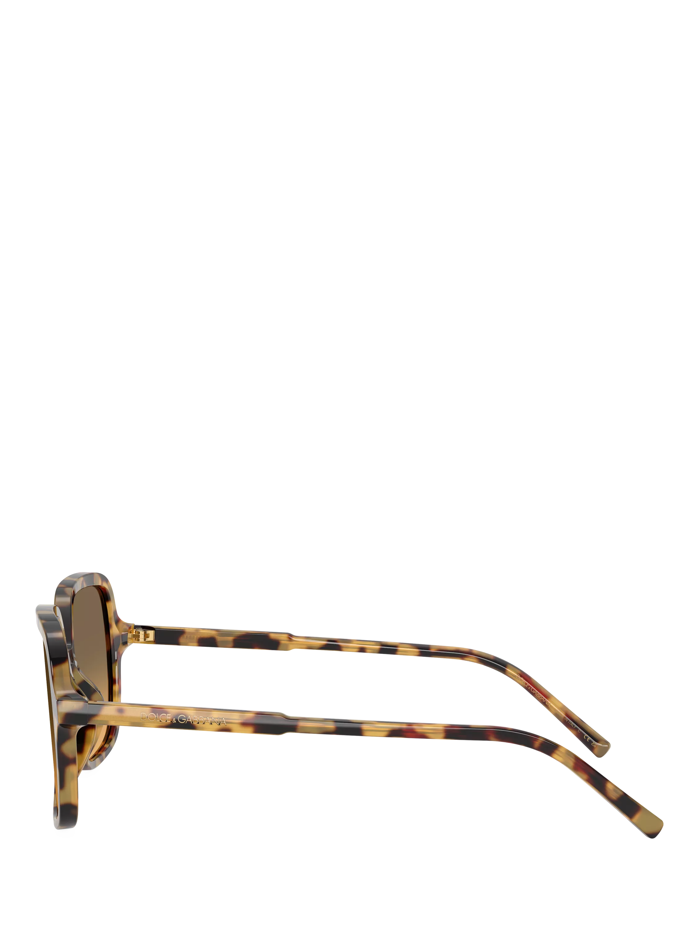 Dolce & Gabbana square sunglasses yellow Havana brown gradient, UK version