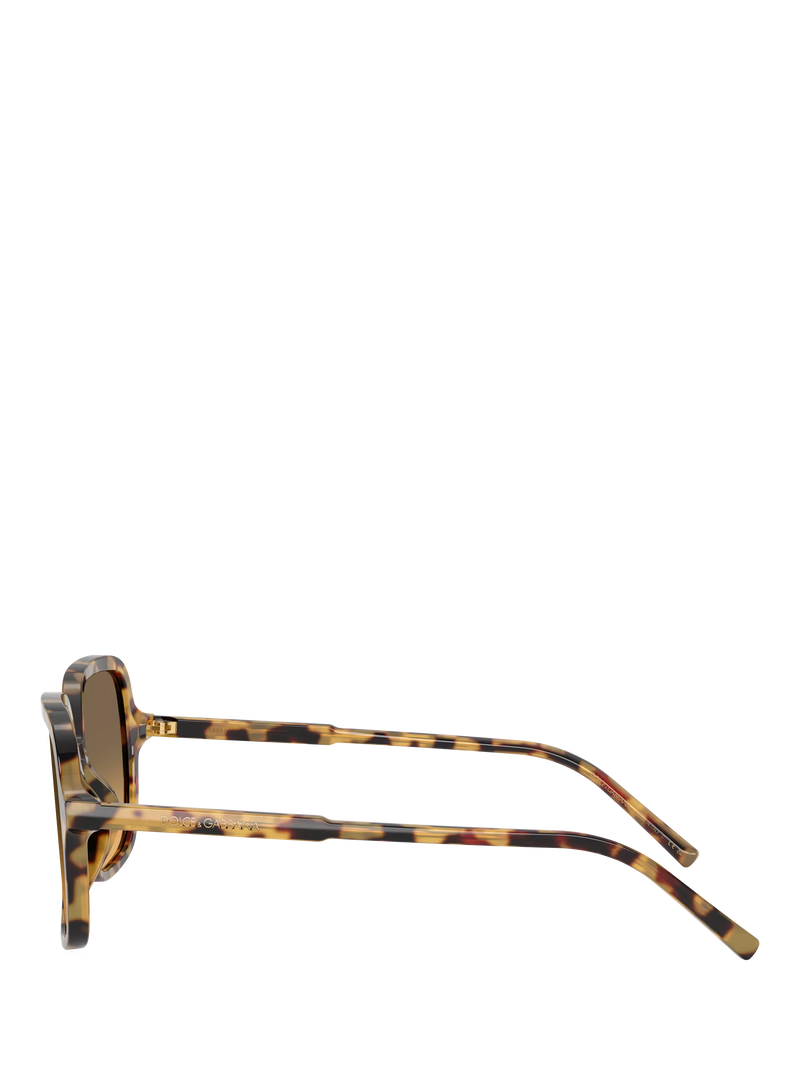 Dolce & Gabbana square sunglasses yellow Havana brown gradient, UK version