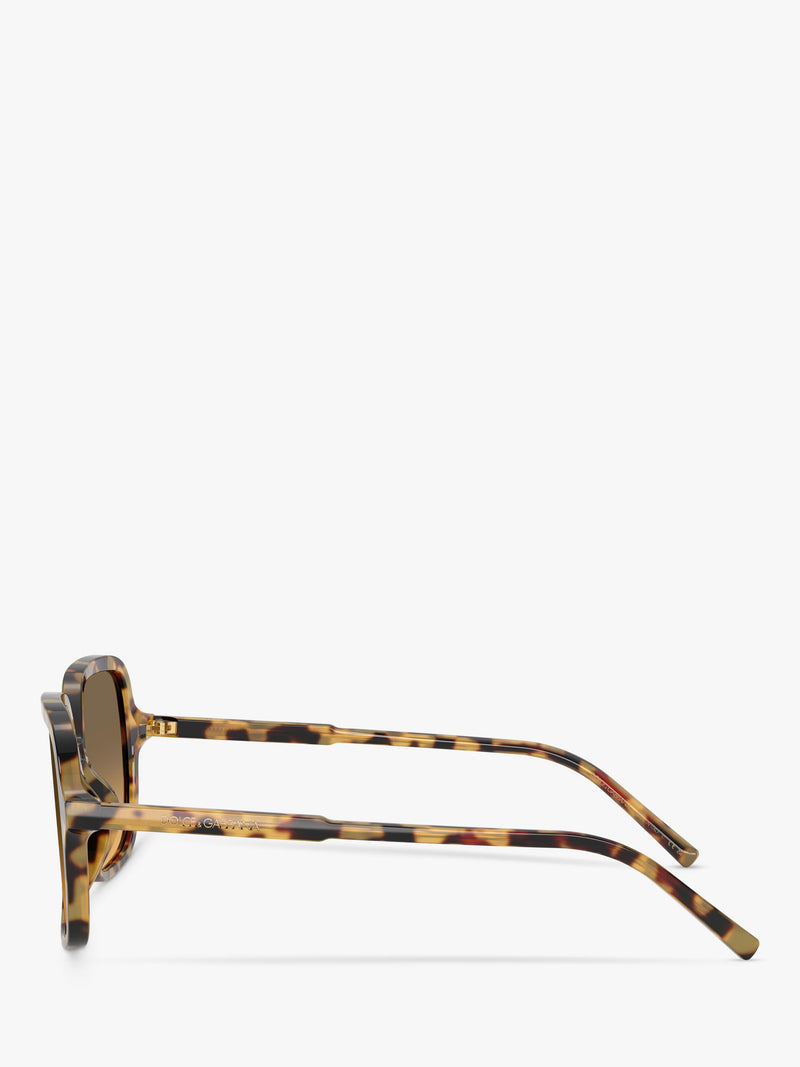 Dolce & Gabbana square sunglasses yellow Havana brown gradient, UK version