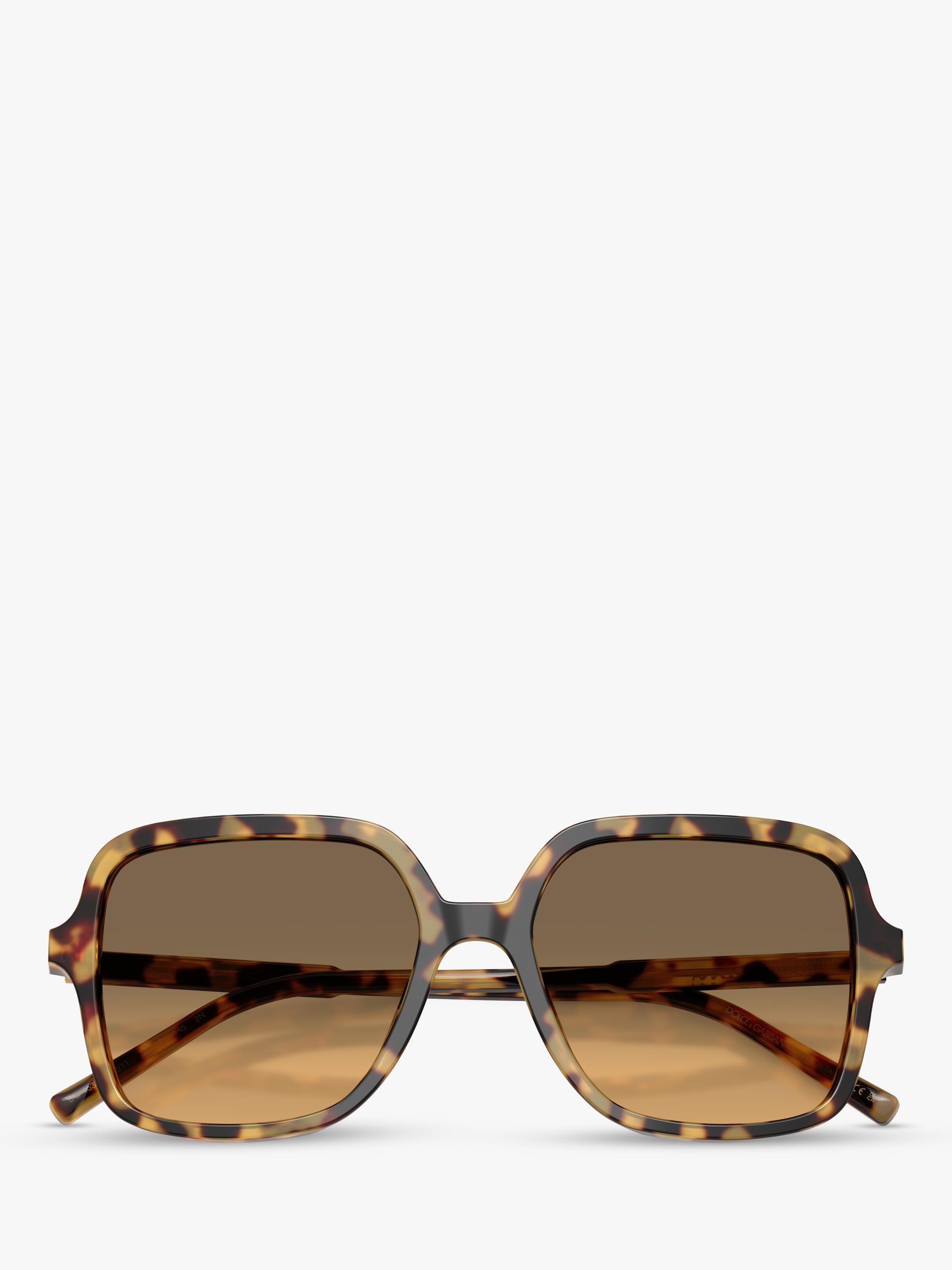 Dolce & Gabbana square sunglasses yellow Havana brown gradient, UK version