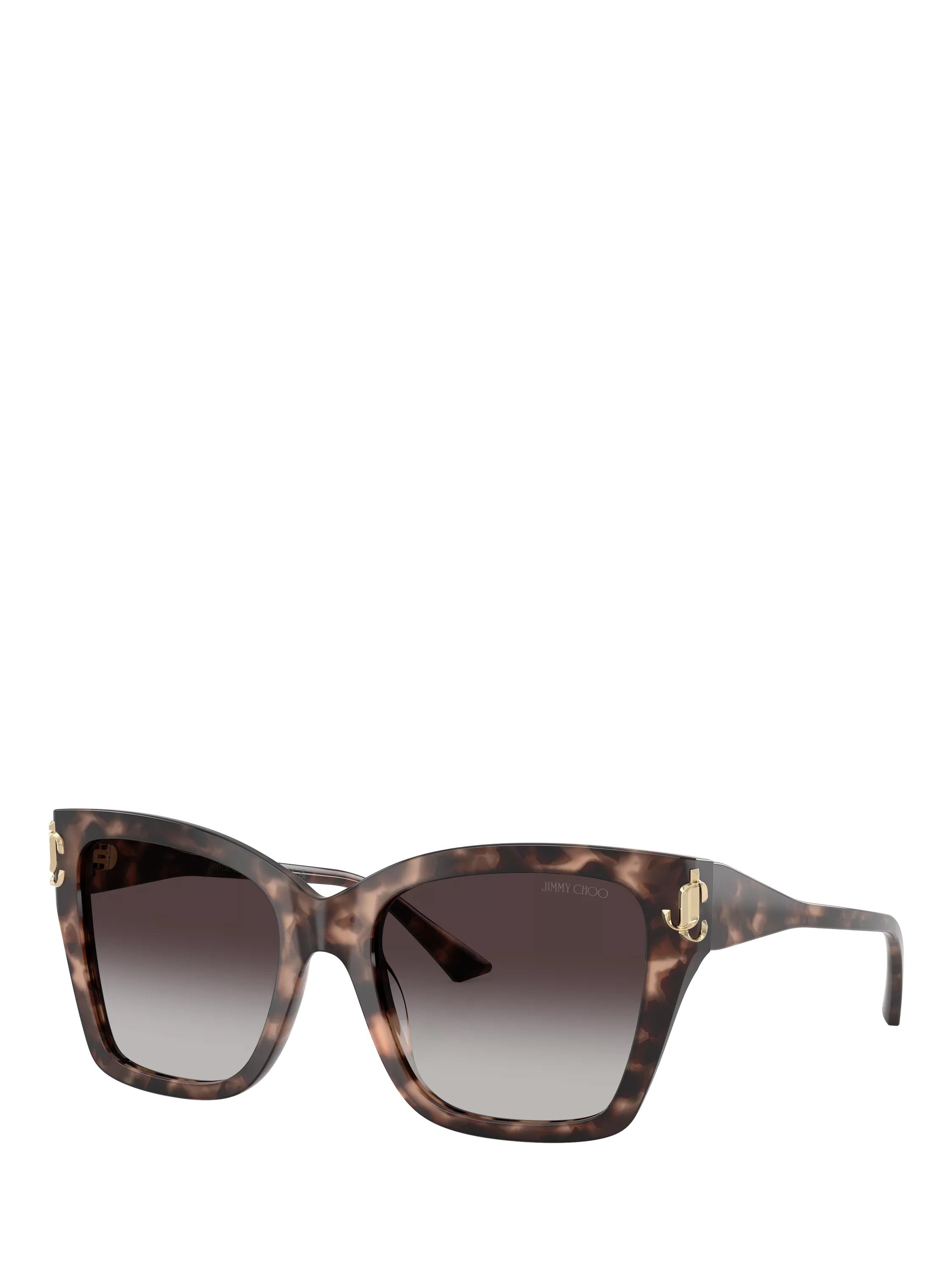Jimmy Choo JC5012 Women's Square Sunglasses, Pink Havana/Grey Gradient