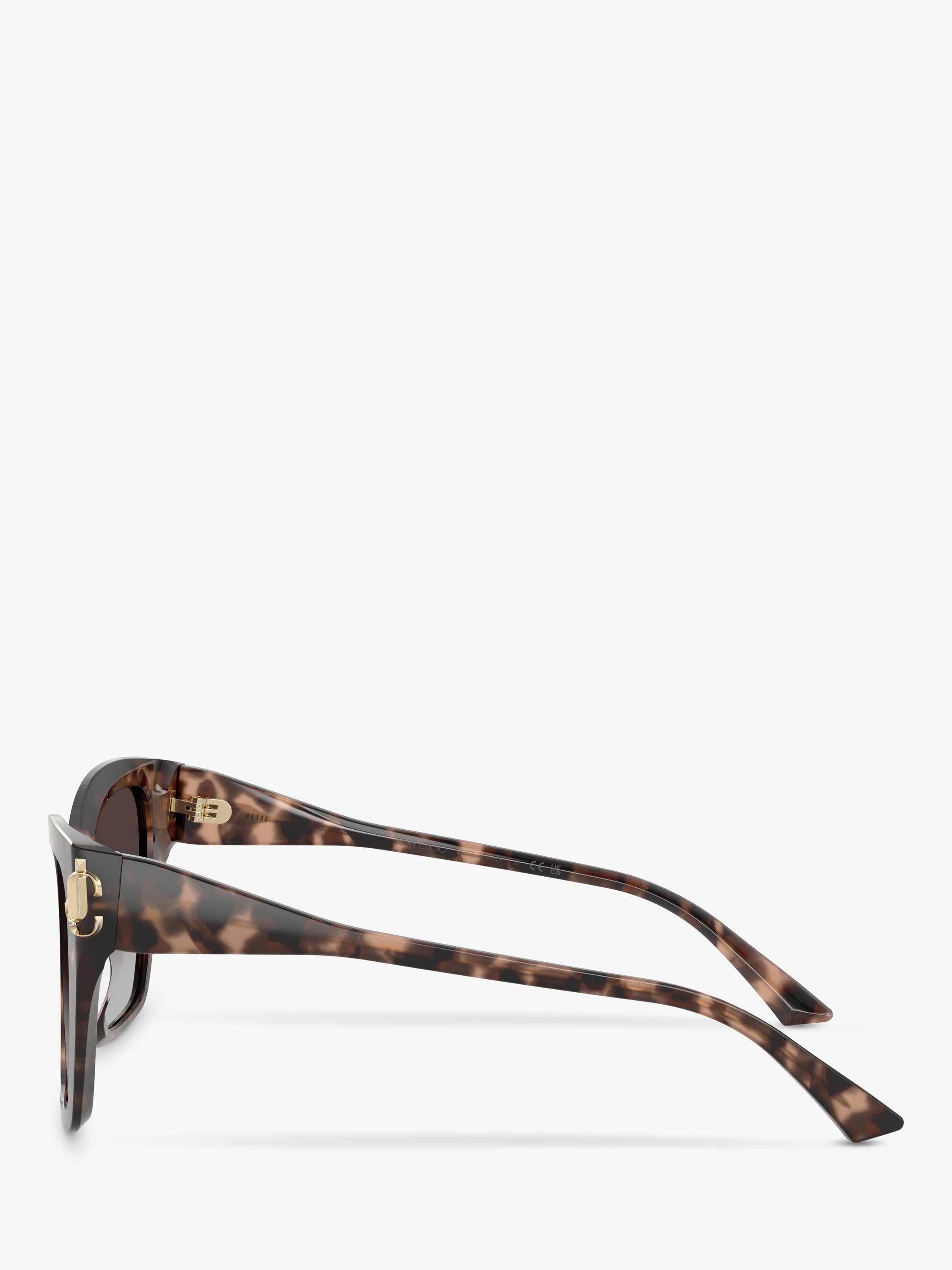 Jimmy Choo square sunglasses Pink Havana grey gradient 54mm (British brand)