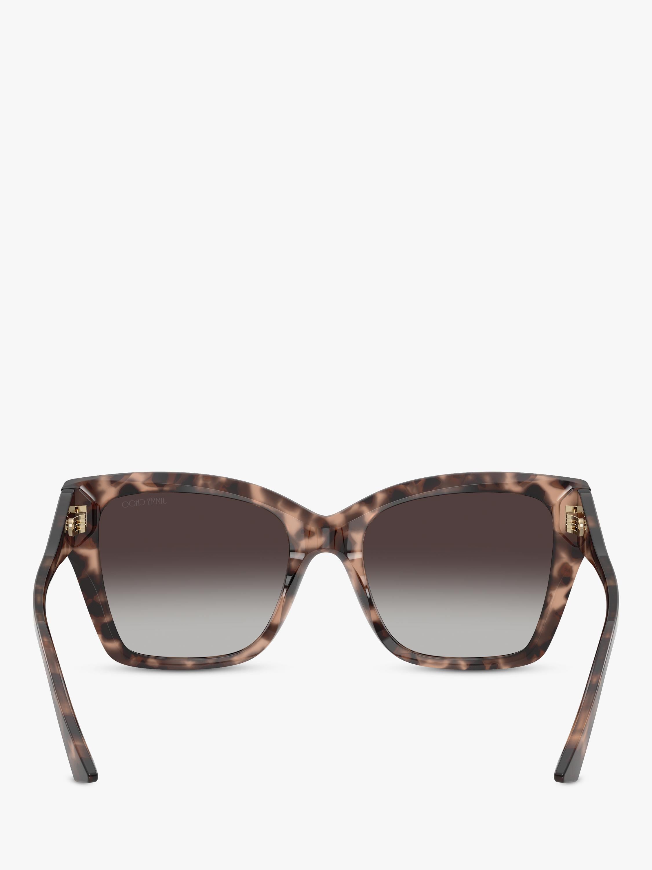 Jimmy Choo square sunglasses Pink Havana grey gradient 54mm (British brand)