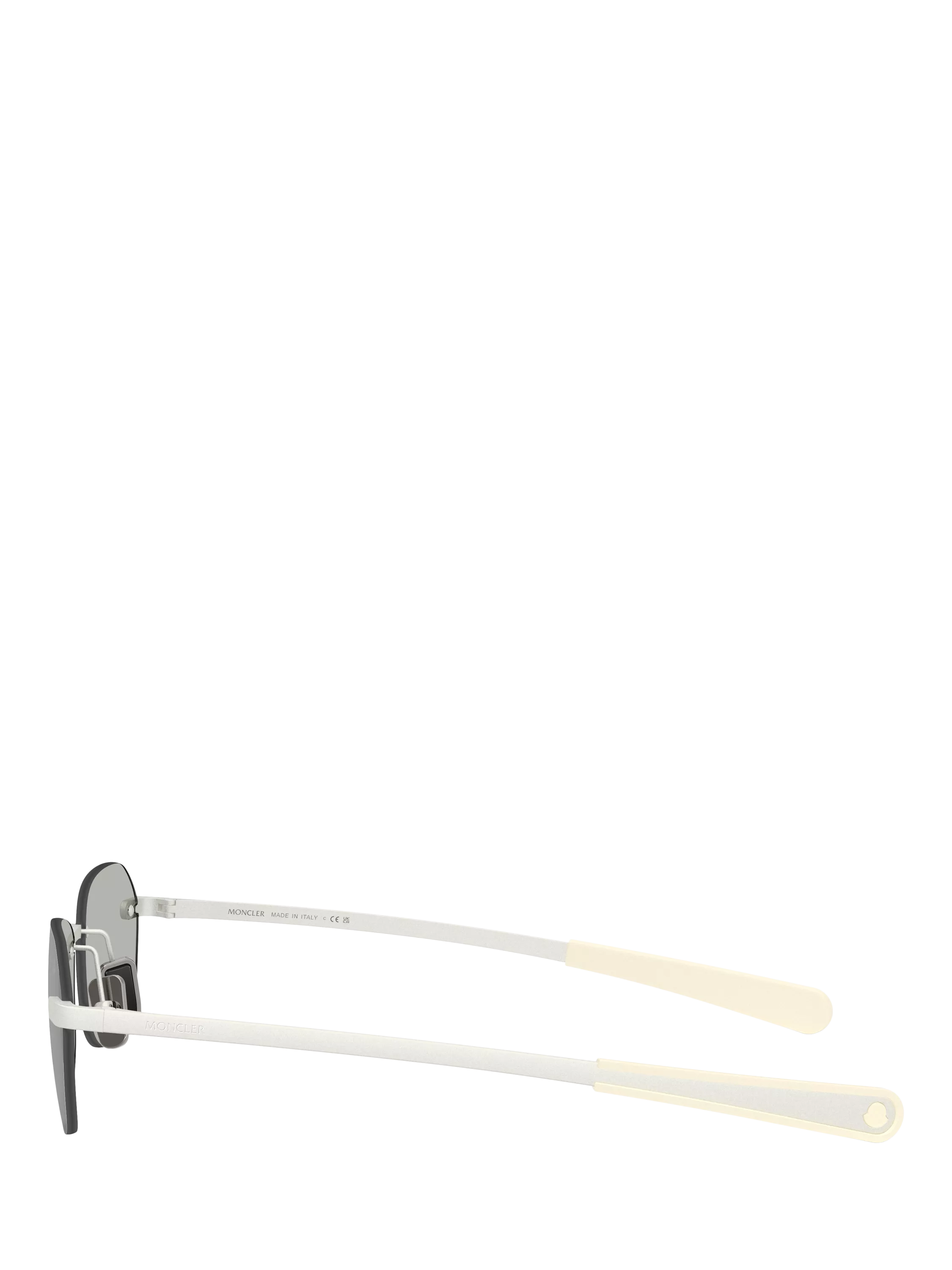 Moncler irregular sunglasses matte silver mirror grey (British brand)