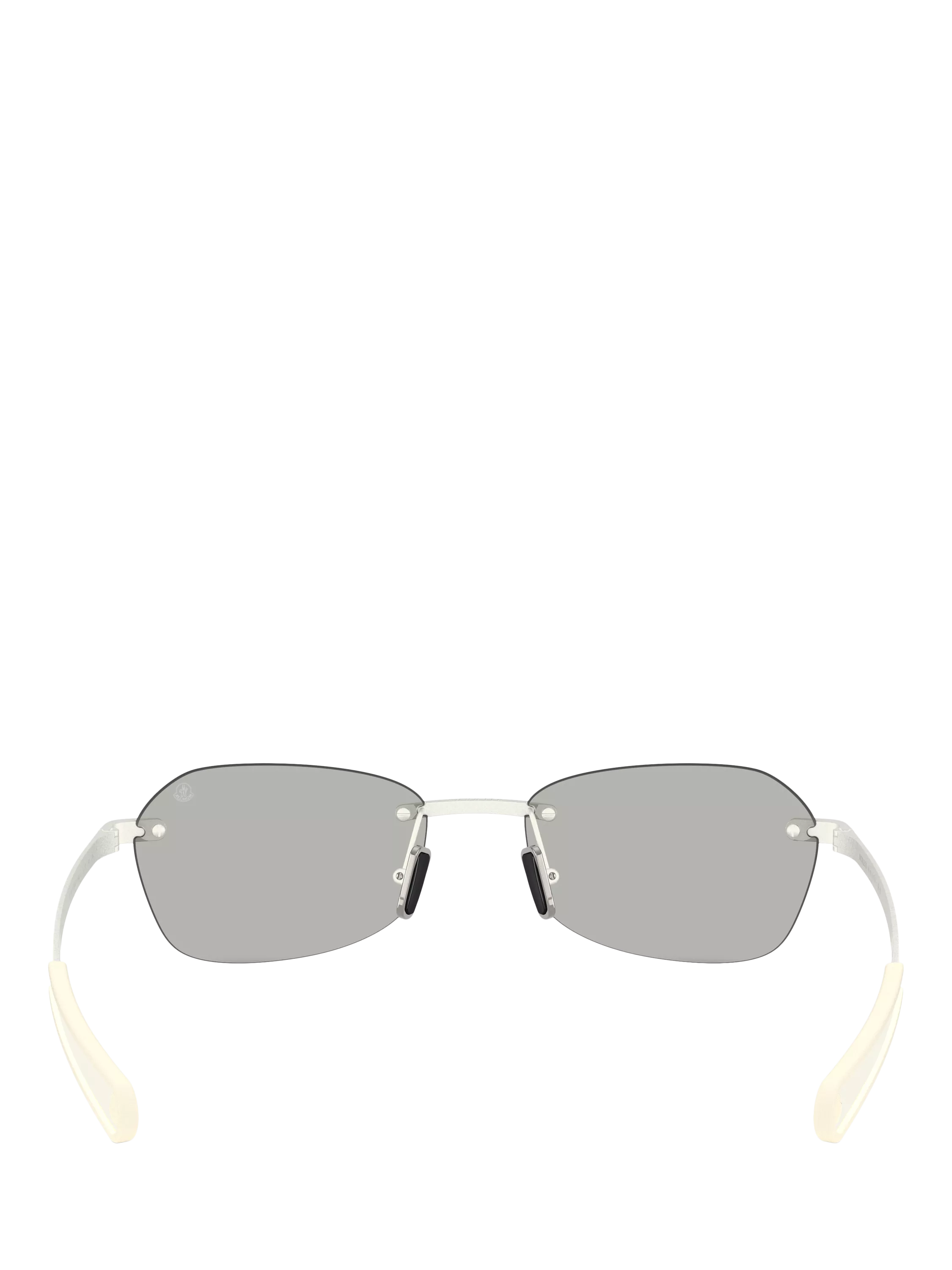 Moncler irregular sunglasses matte silver mirror grey (British brand)