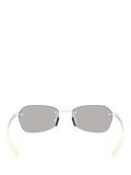 Moncler irregular sunglasses matte silver mirror grey (British brand)
