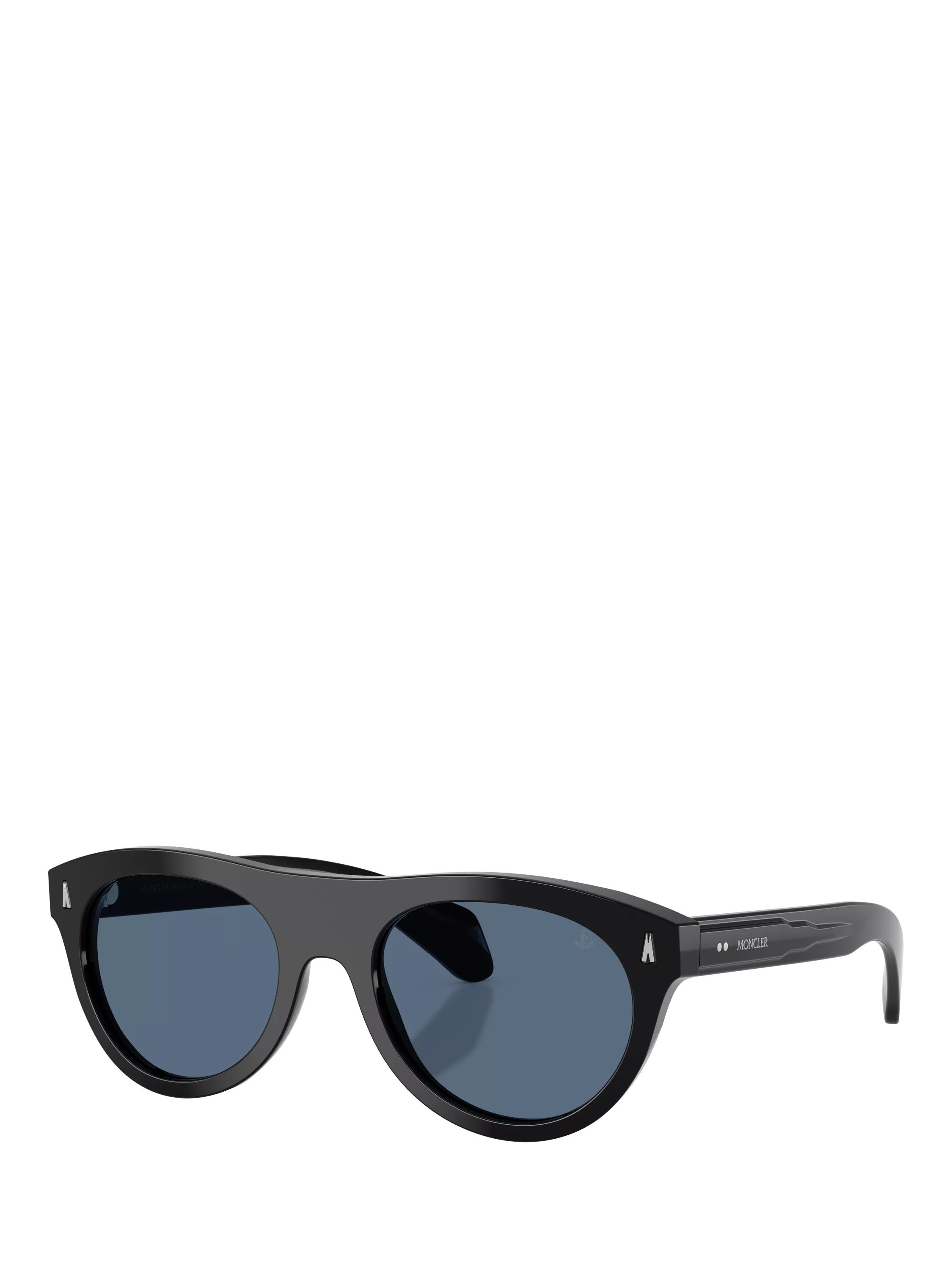 Moncler oval sunglasses black polyamide frame, imported from the UK