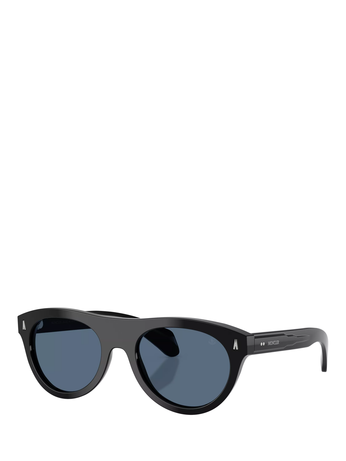Moncler oval sunglasses black polyamide frame, imported from the UK