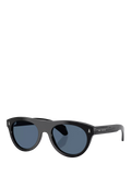 Moncler oval sunglasses black polyamide frame, imported from the UK