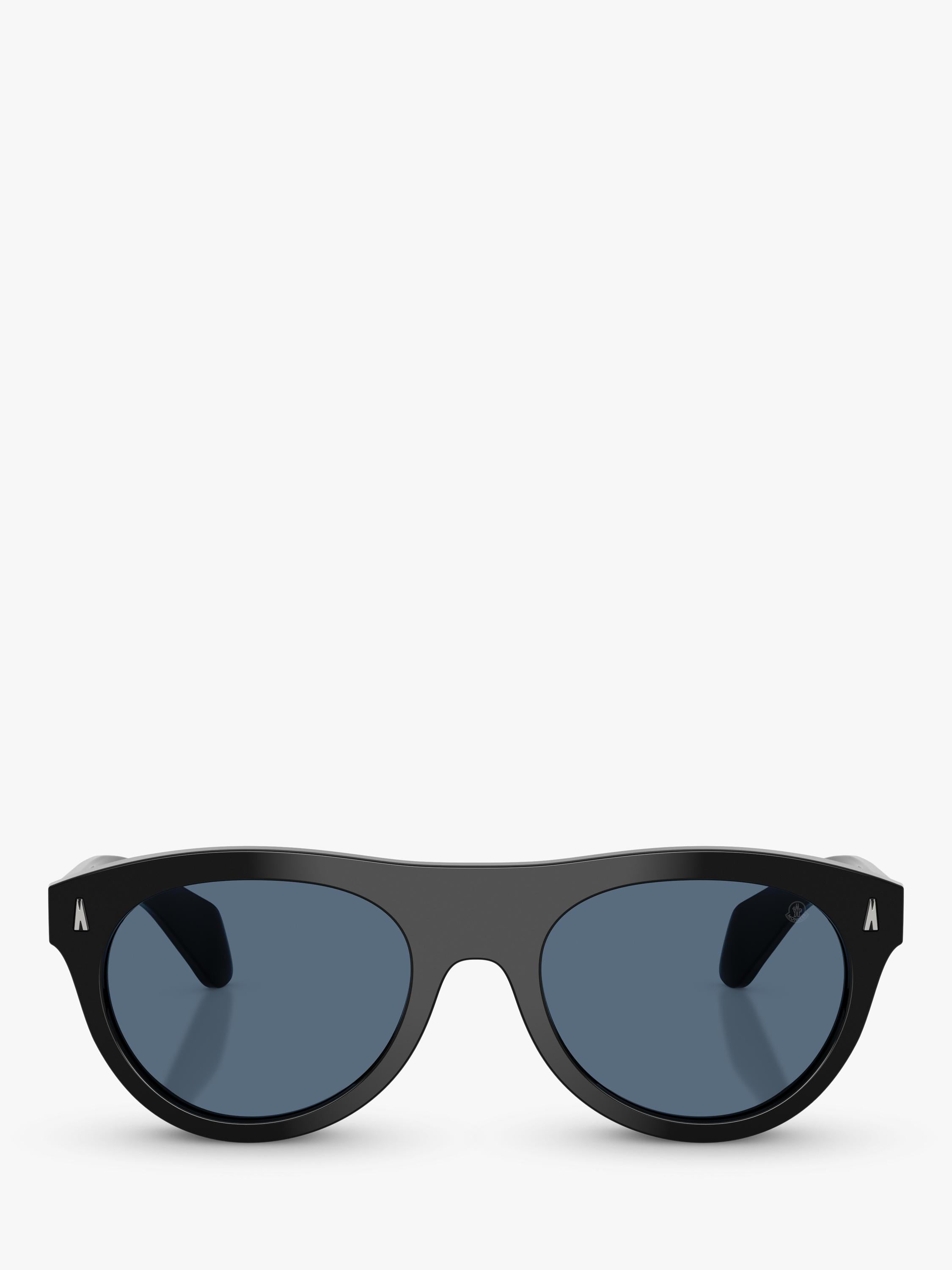 Moncler oval sunglasses black polyamide frame, imported from the UK